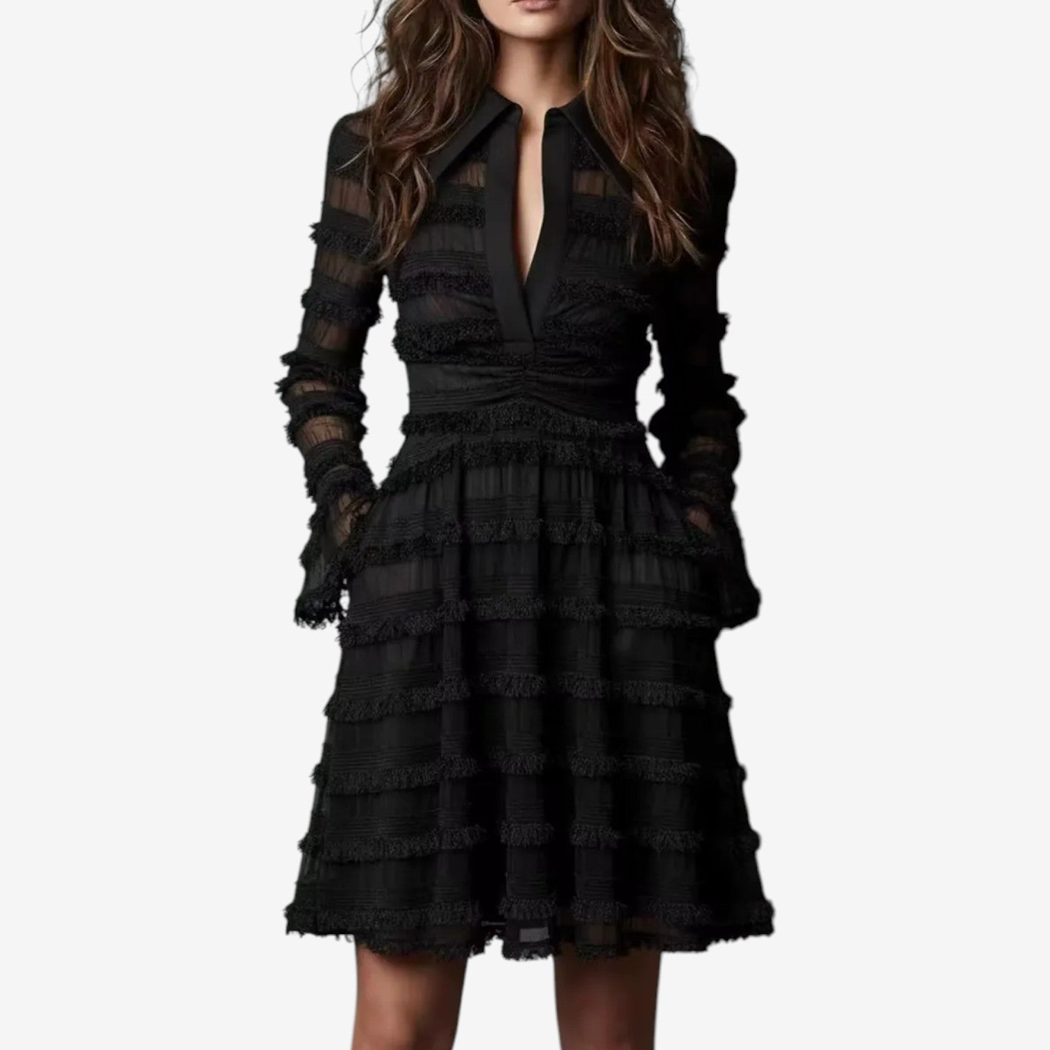 Hazel™ Elegant Ruffle Dress
