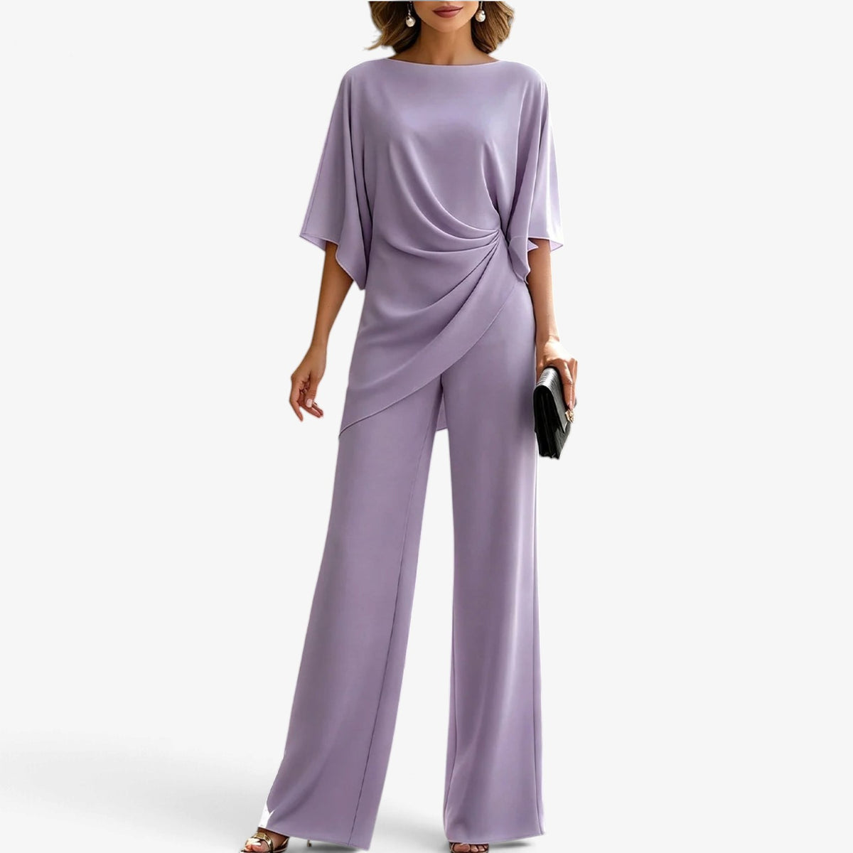 Lucienne™ Asymmetric Flowing Jumpsuit