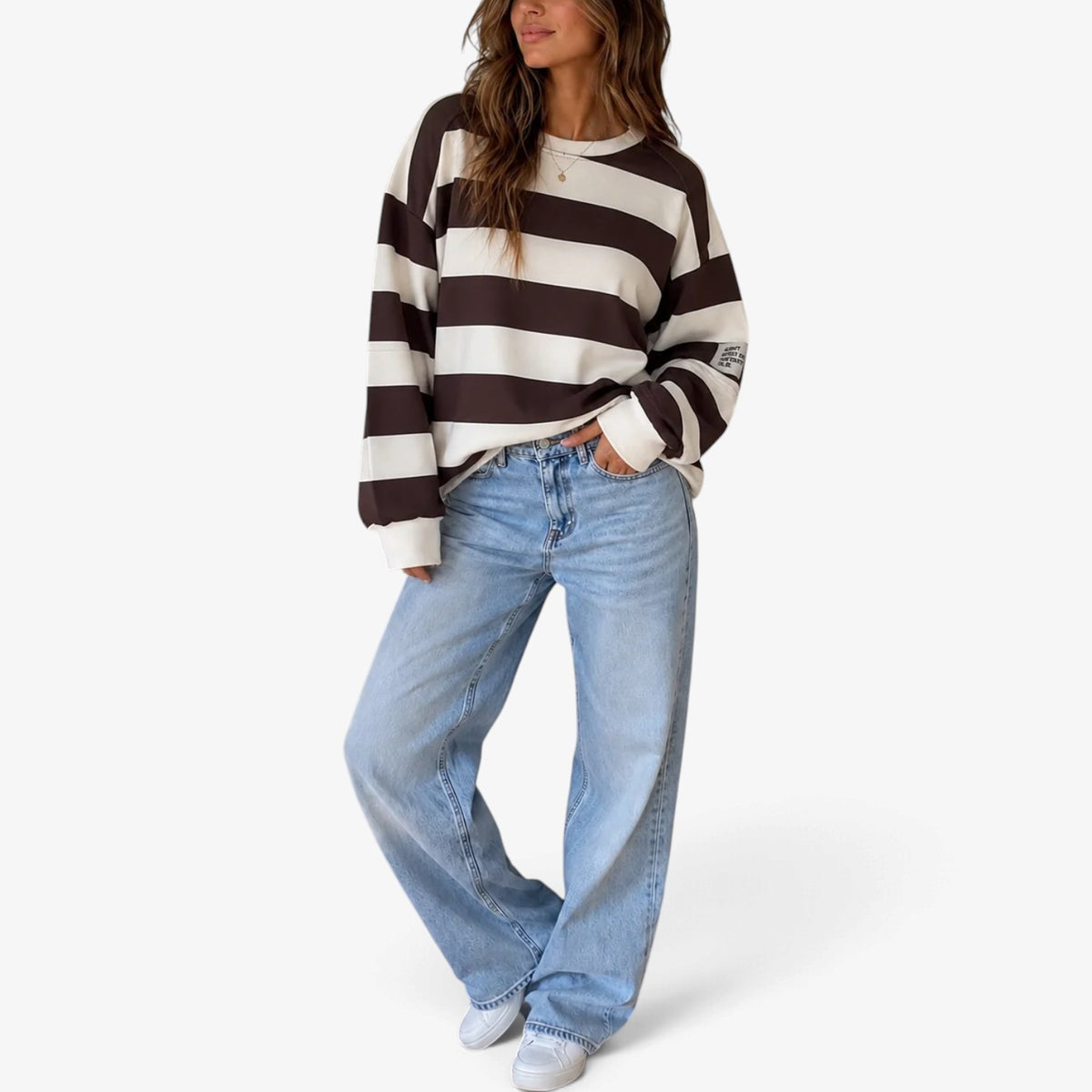 Harley™ Striped Oversized Sweatshirt