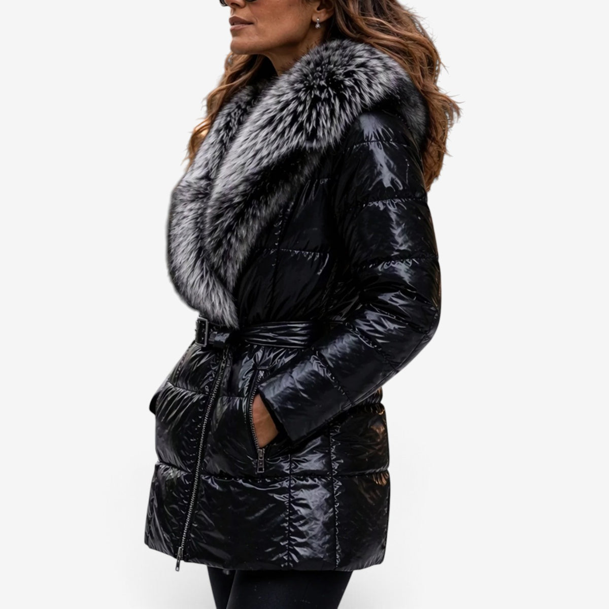 Natalia™ Quilted Fur-Trim Winter Jacket