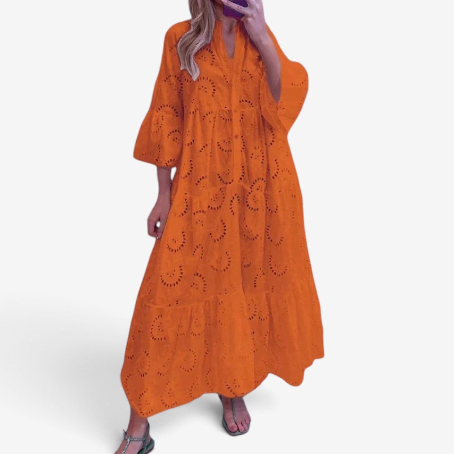 Vianne™ Eyelet lace maxi dress
