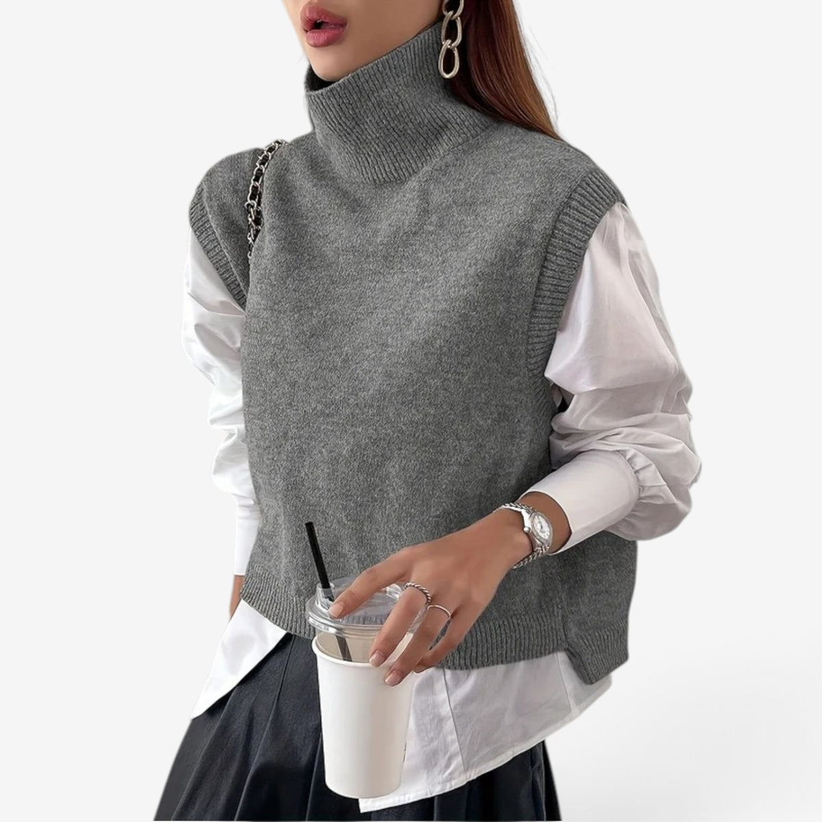 Jemimah™ High-neck knit top