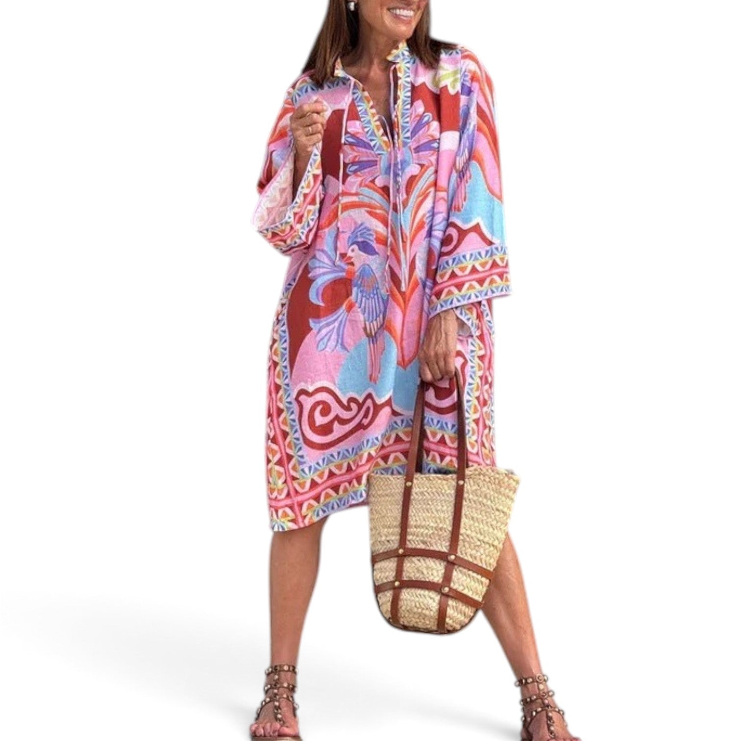 Klaudy™ Short Kaftan Dress