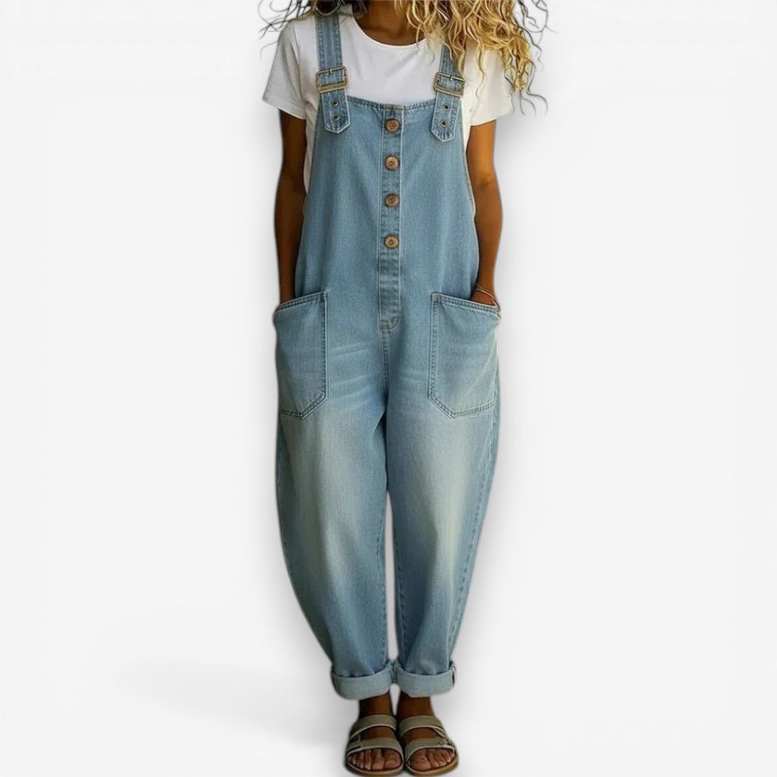 Casey™ Wide denim overall