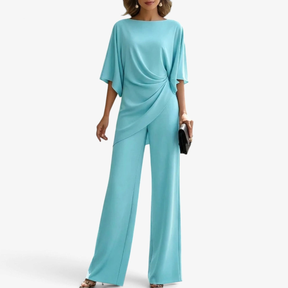 Lucienne™ Asymmetric Flowing Jumpsuit