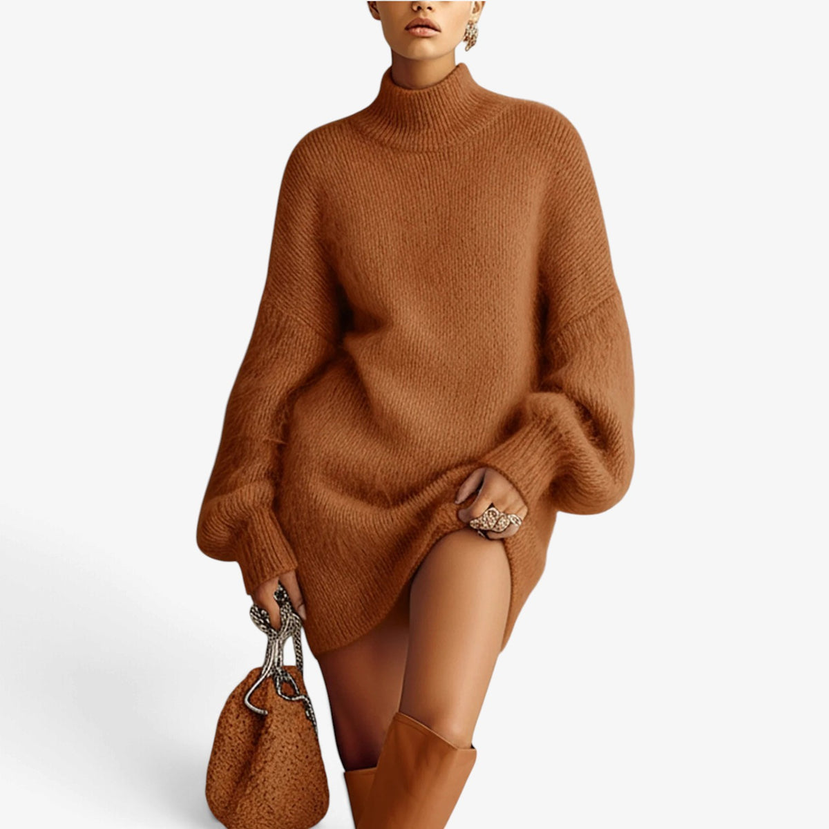 Noemie™ Fuzzy Knit Sweater Dress