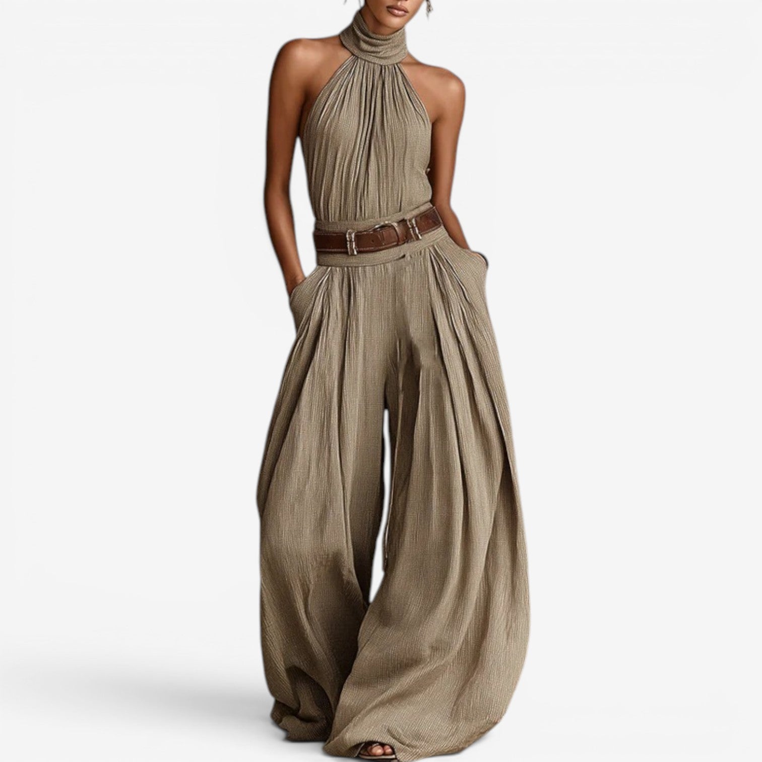 Catriona™ Flowing jumpsuit with neckline