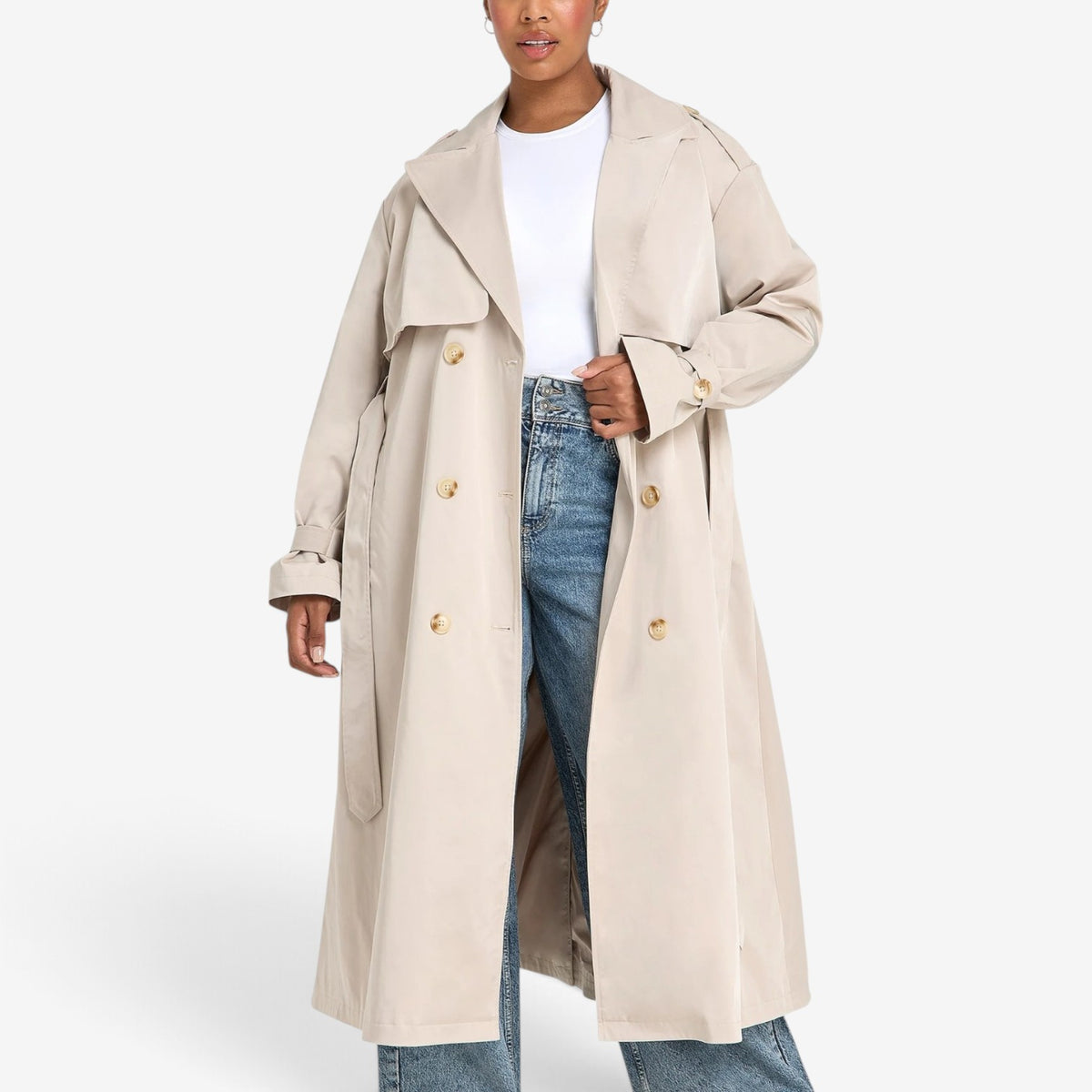 Rosemarie™ Double-Breasted Belted Trench