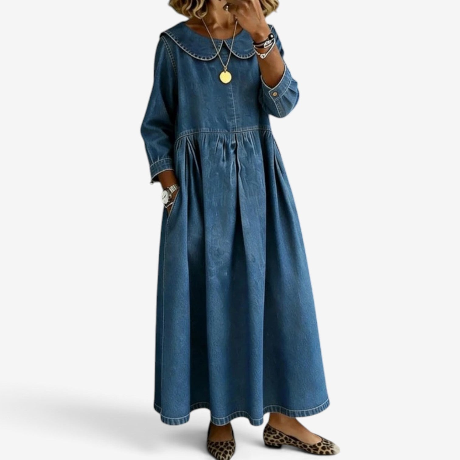 Cecilla™ Long denim dress