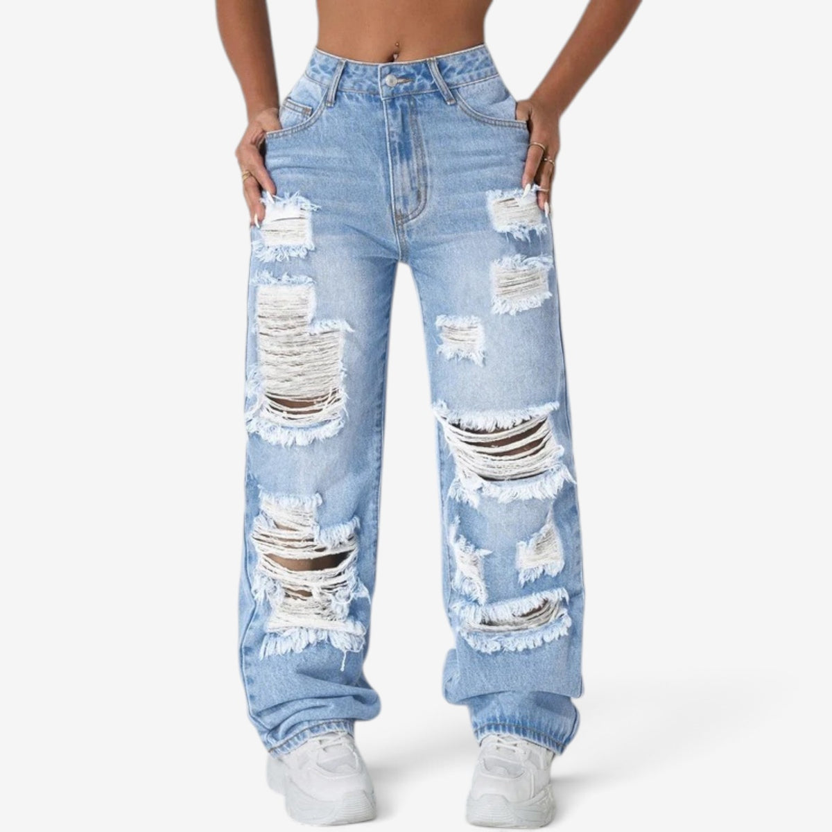 Jenna™ High-waisted baggy jeans