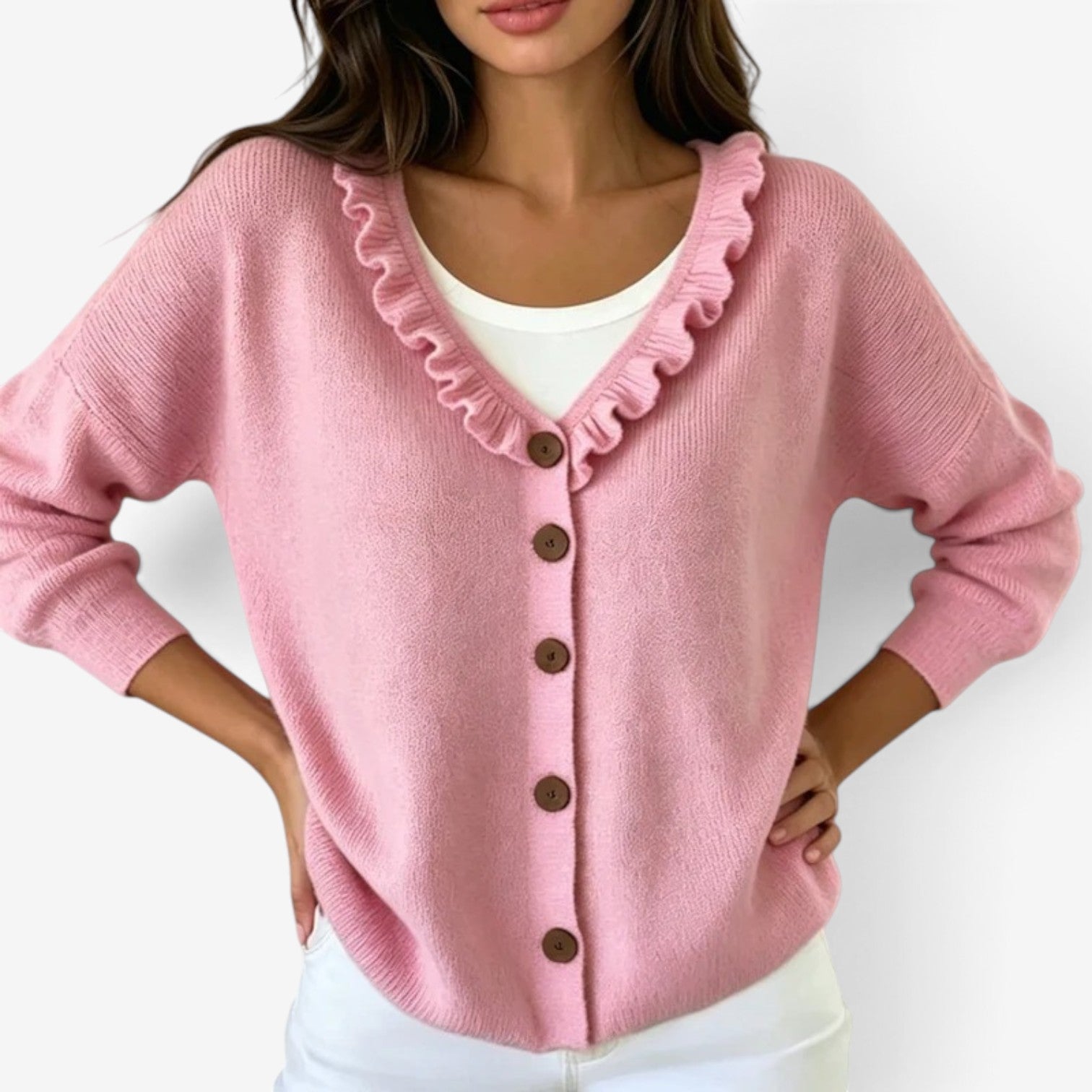 Marel™ Ruffle knit cardigan