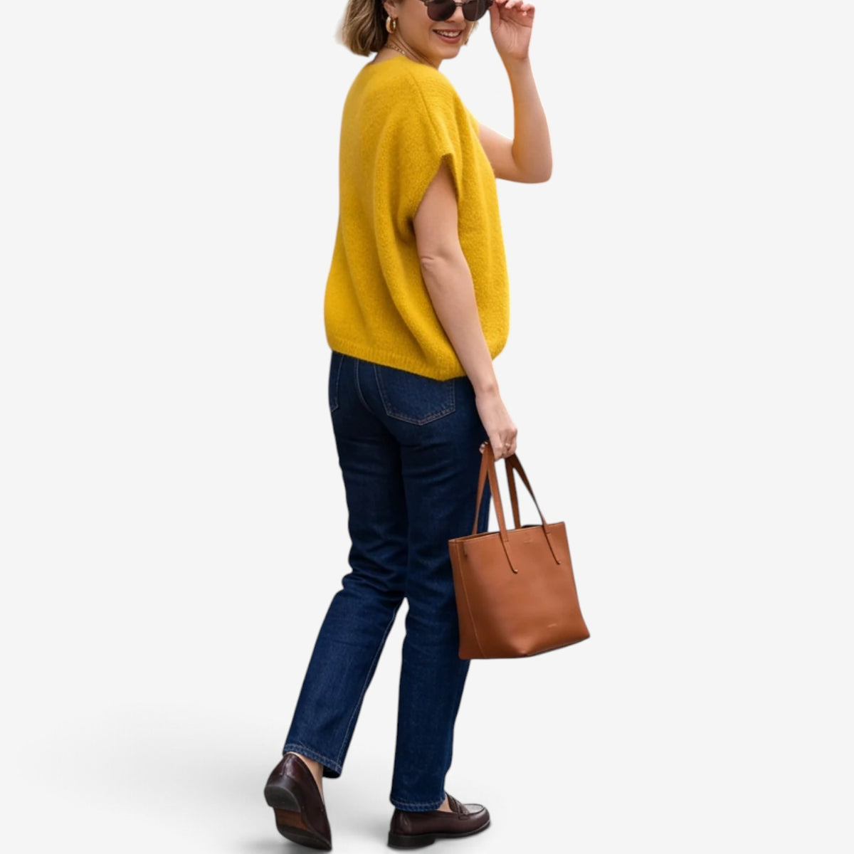 Aimee™ Oversized V-Neck Knit Vest