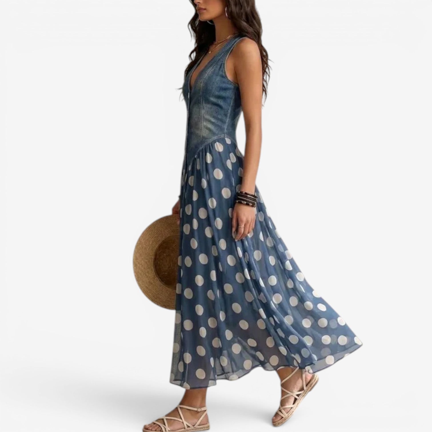 Jeya™ Combined midi dress