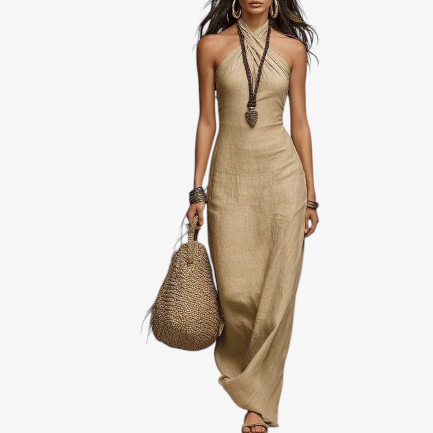 Cathleen™ Dress with crossover neckline