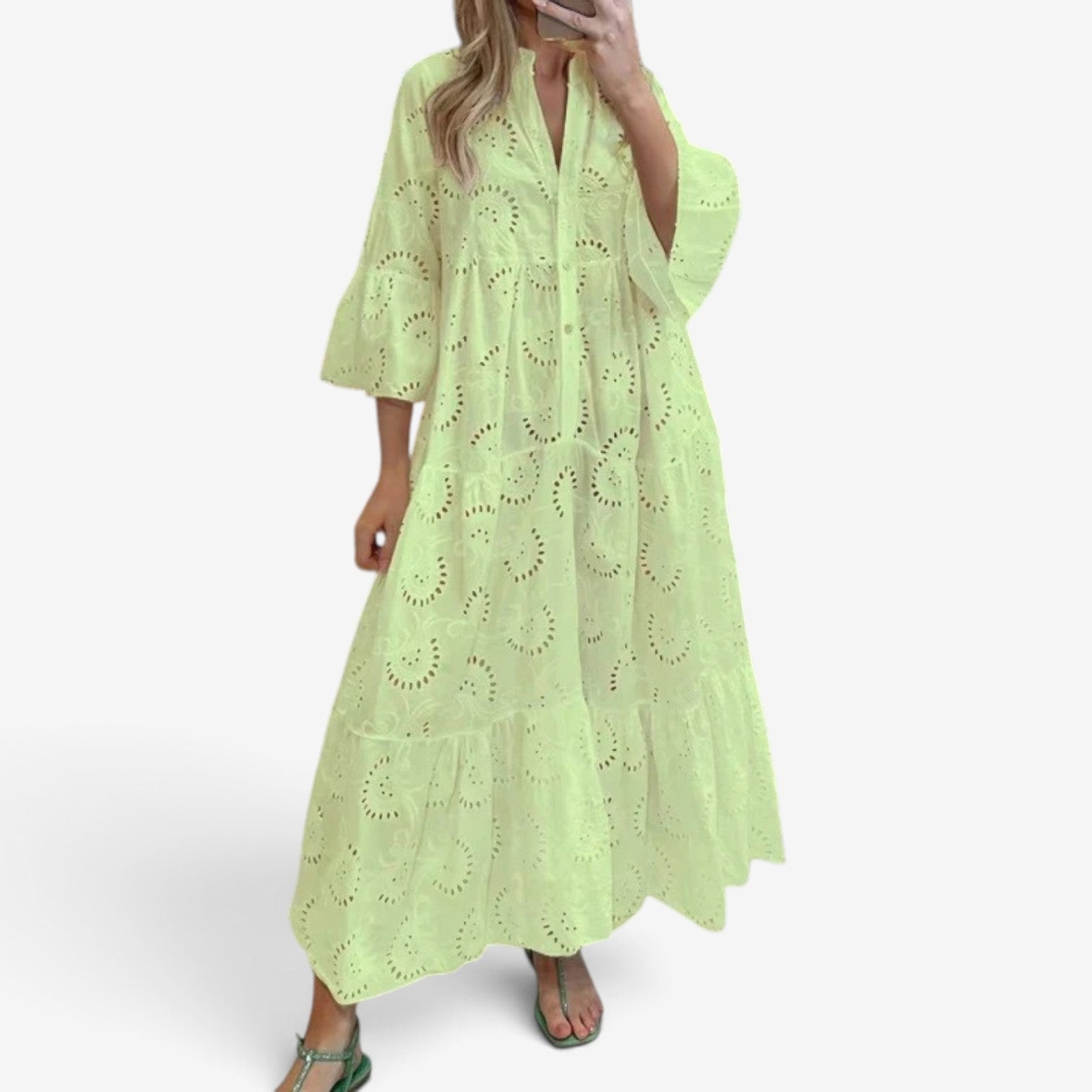 Vianne™ Eyelet lace maxi dress