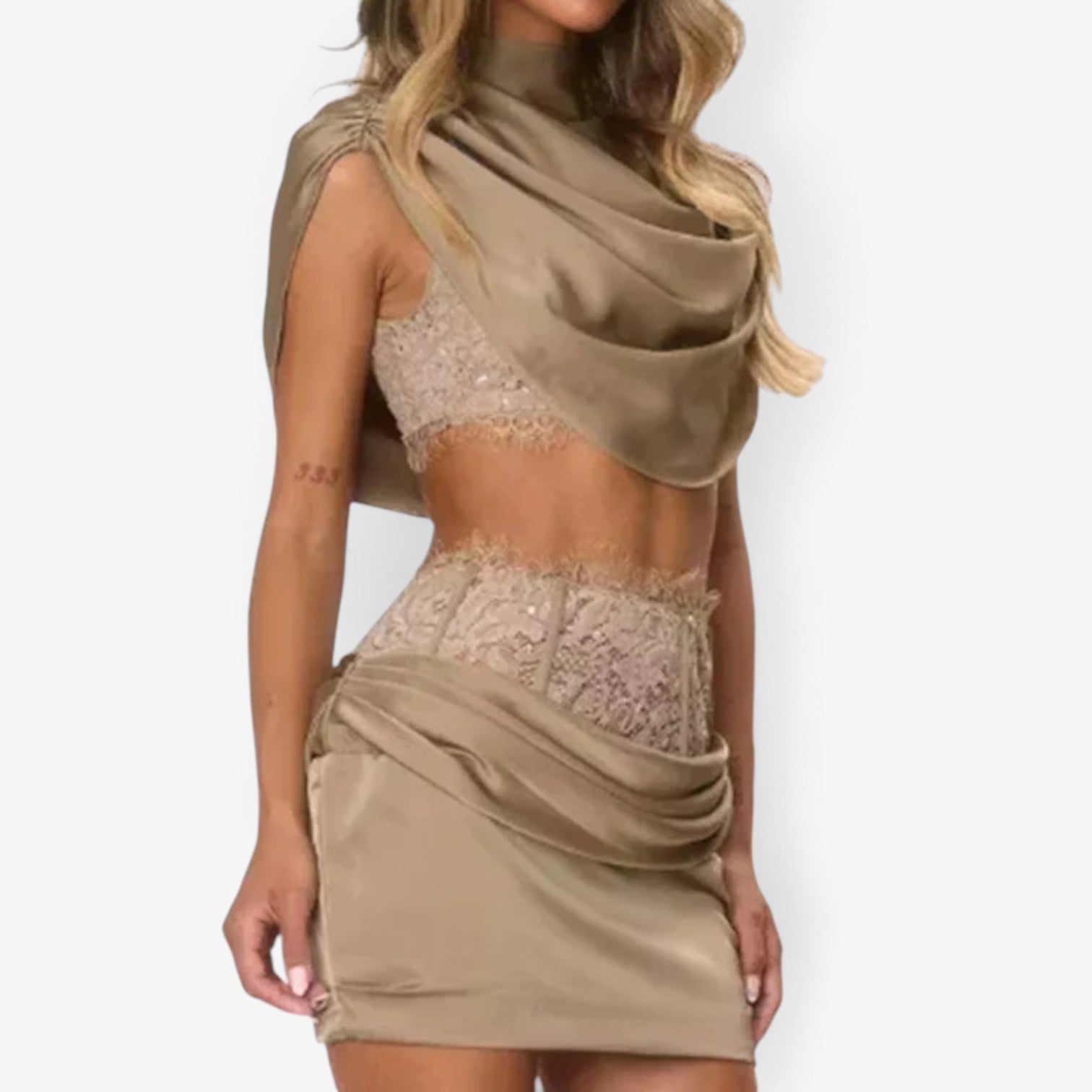 Sandeep™ Skirt crop top set
