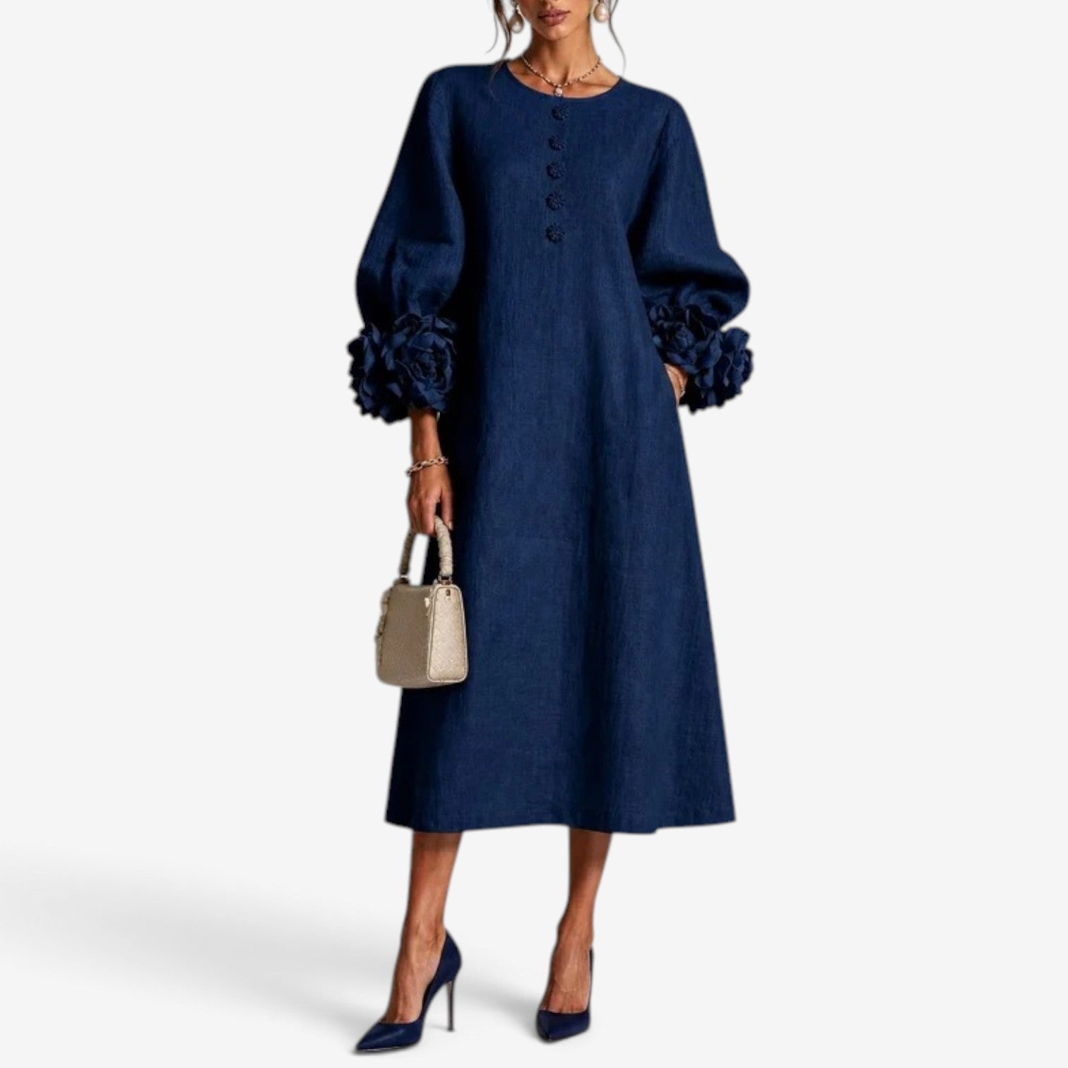 Viella™ Textured midi dress