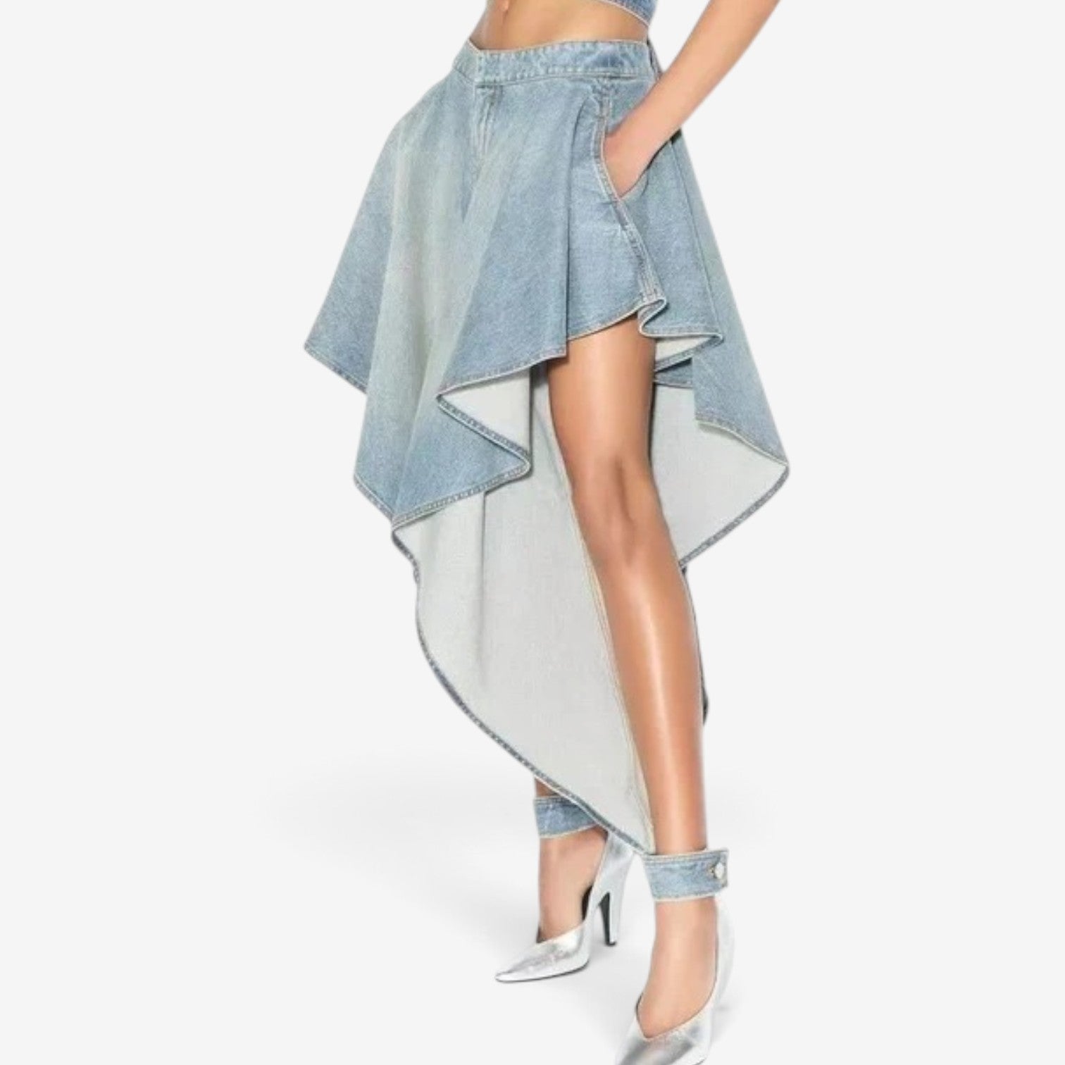 Vaine™ Asymmetrical denim skirt