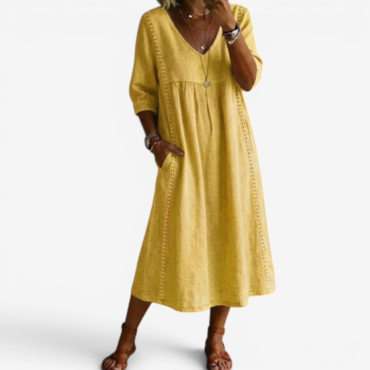 embroidery summer dress Carolline™ with Color:Dark Gray - Back Order Beyond Yoga Go With Crafted from a lightweight 2018 Dresses