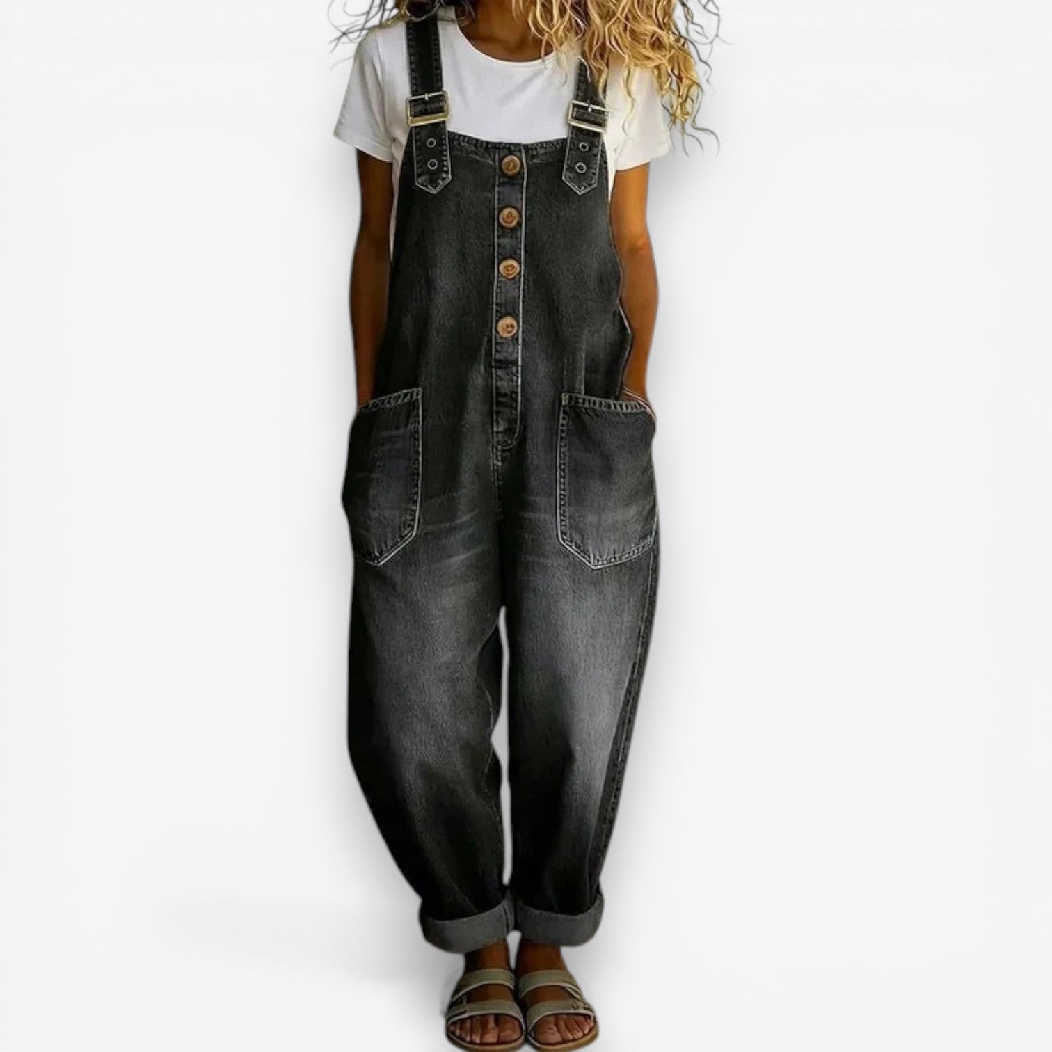 Casey™ Wide denim overall