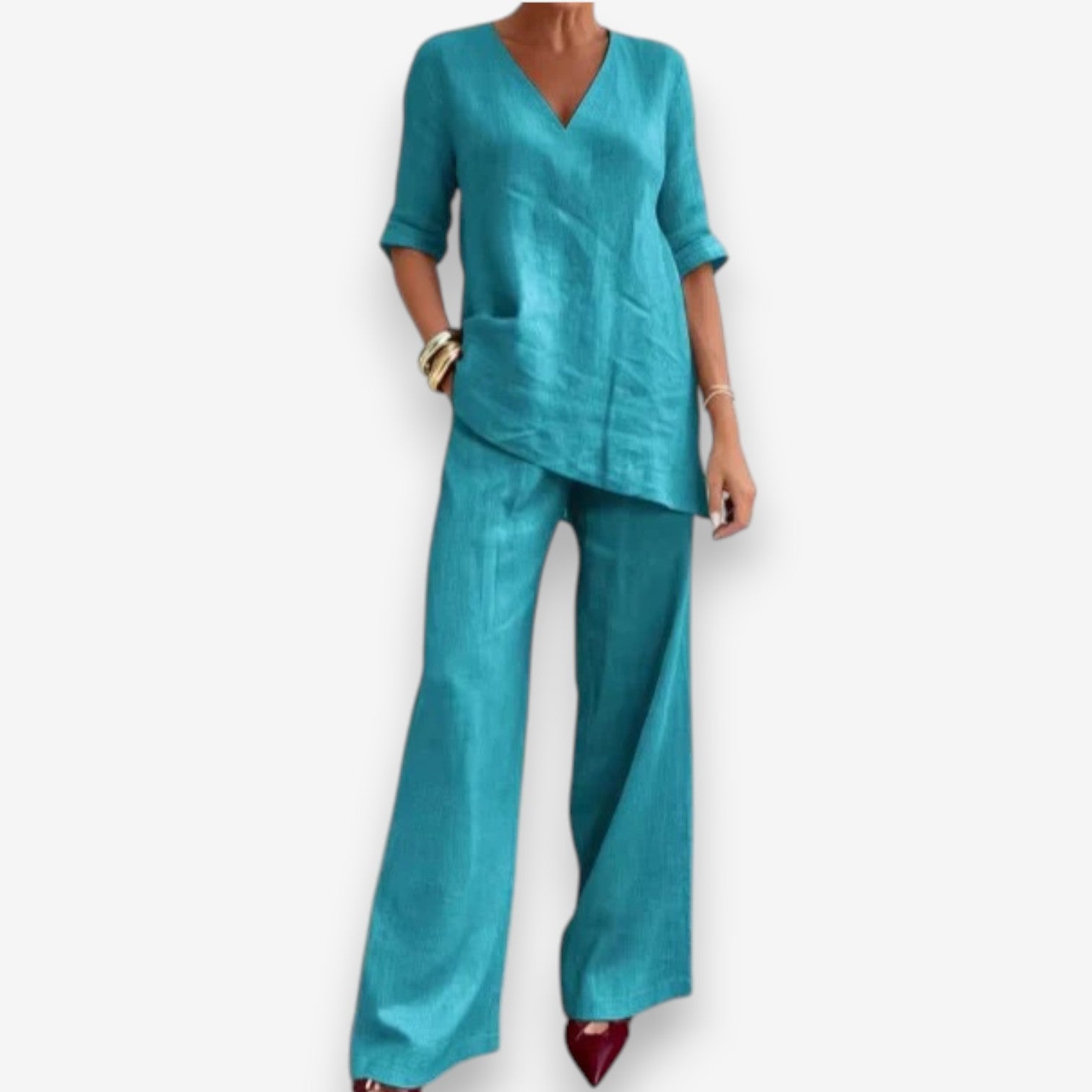 Alodia™ Elegant flowy blouse