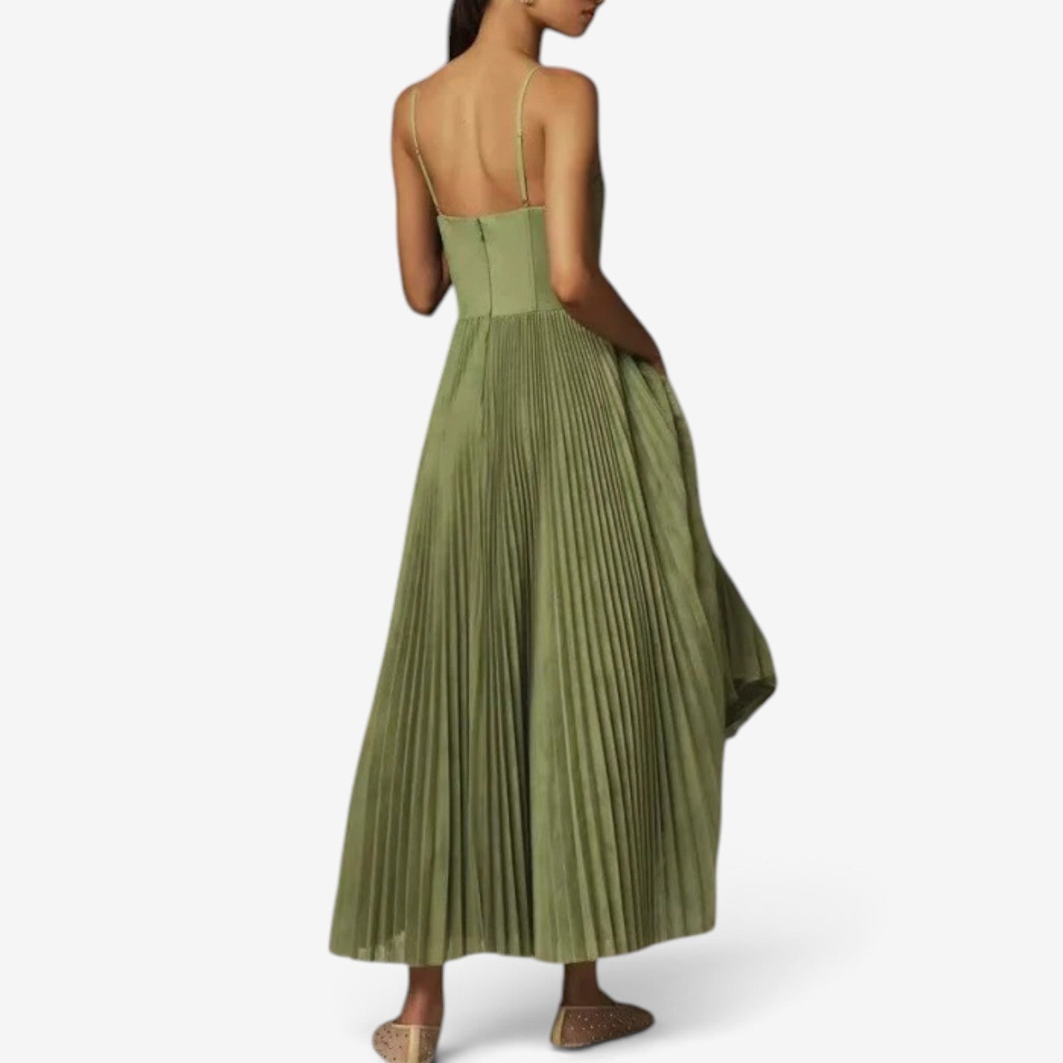 Nayla™ Pleated tulle midi dress