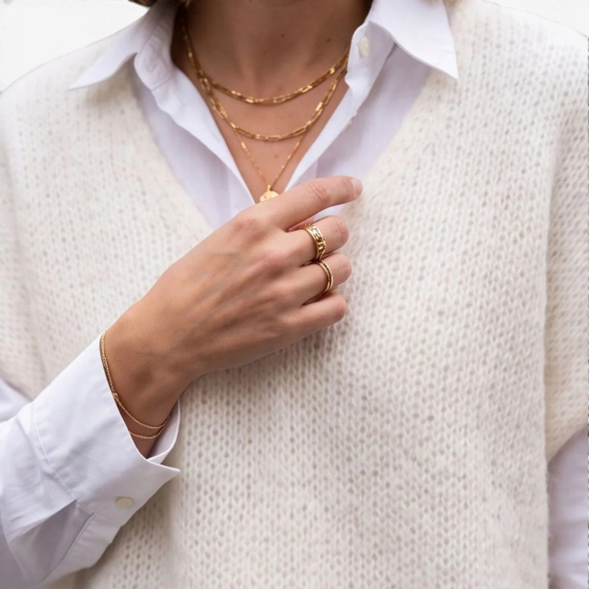 Aimee™ Oversized V-Neck Knit Vest