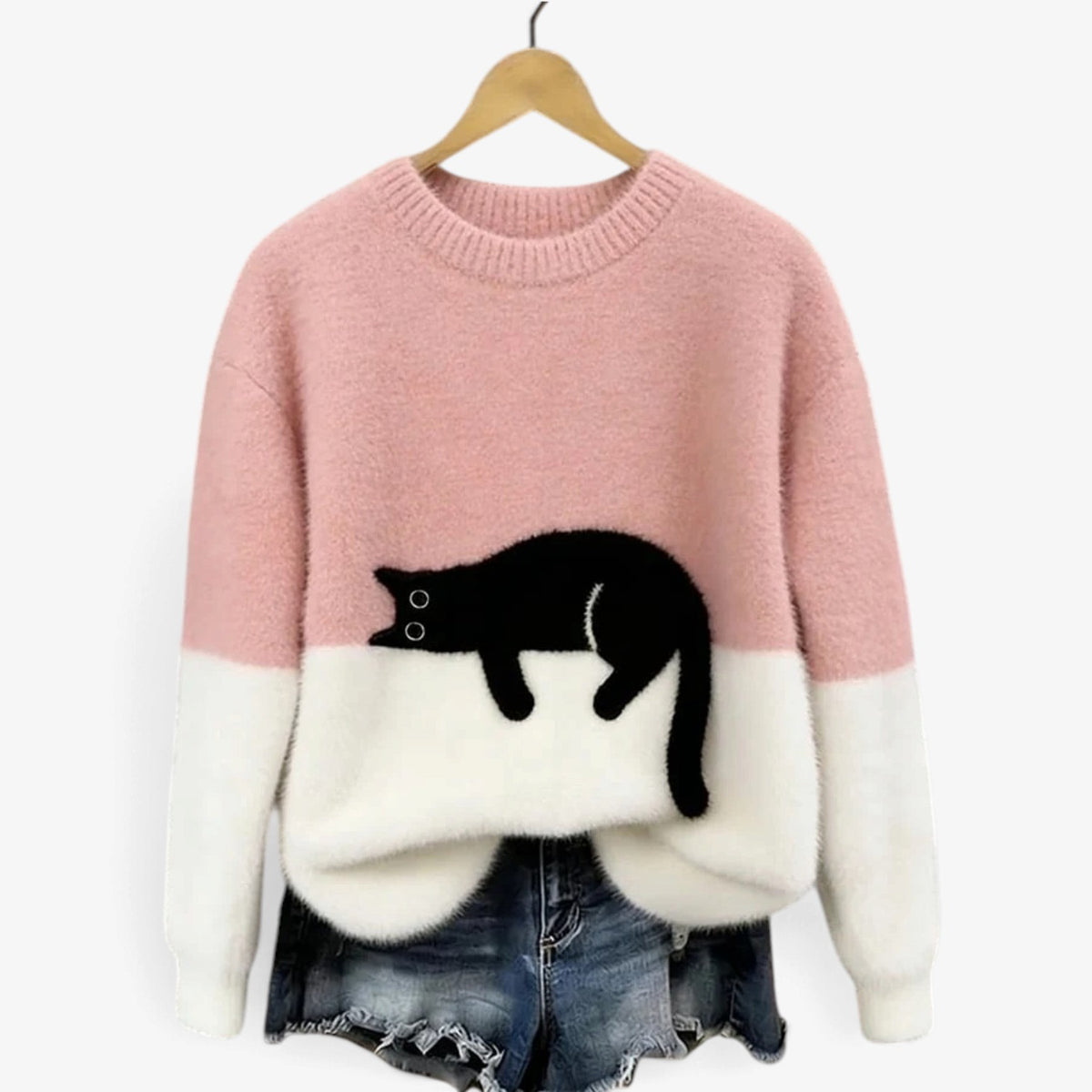 Pippa™ Plush Sleeping Cat Sweater