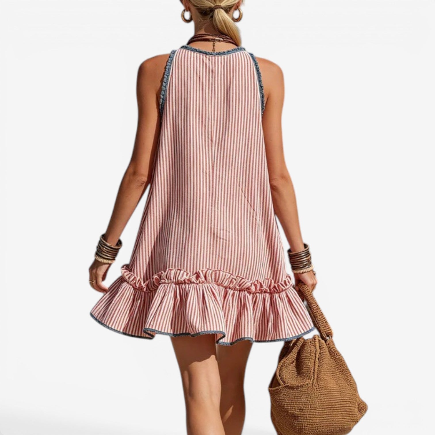 Riana™ Short striped dress