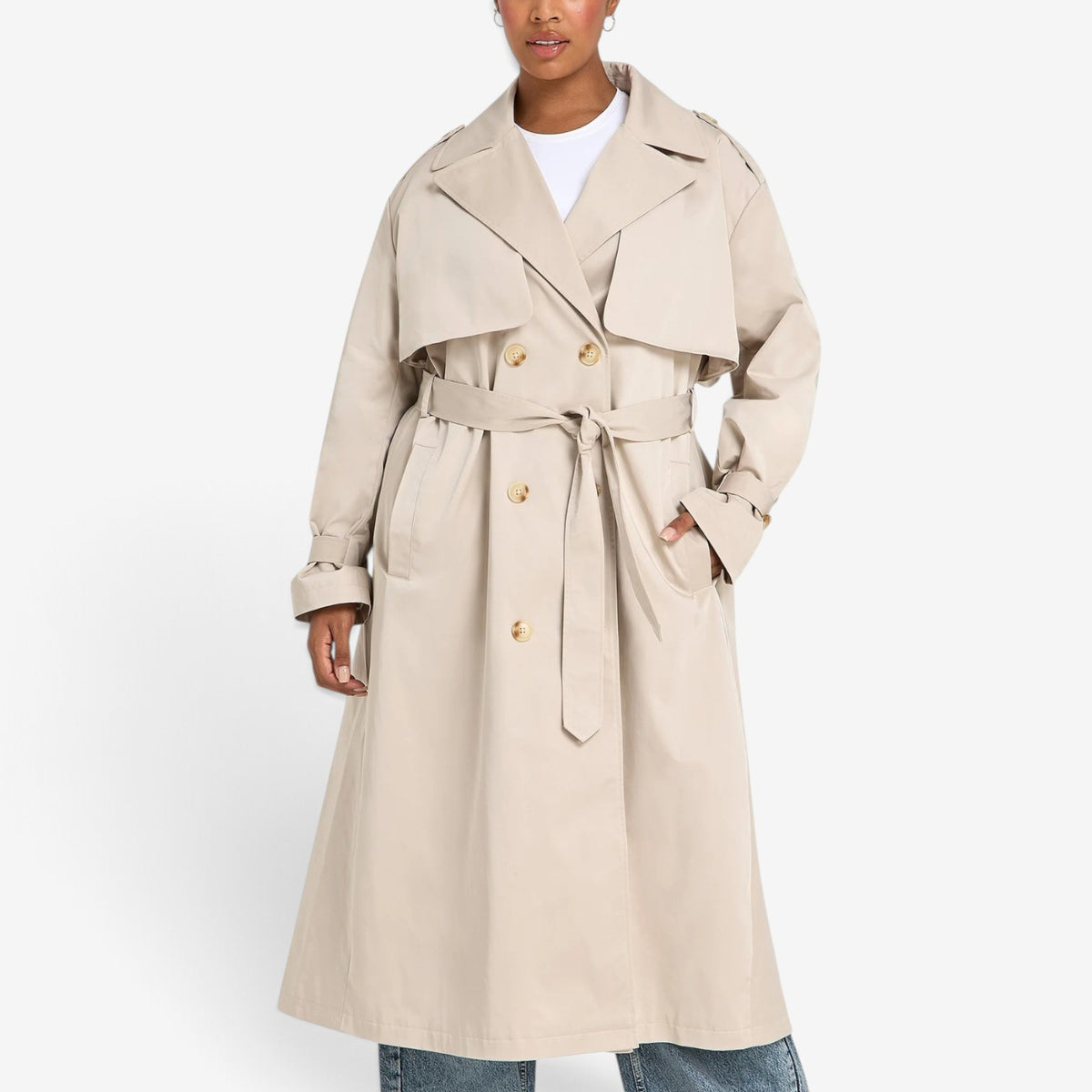 Rosemarie™ Double-Breasted Belted Trench
