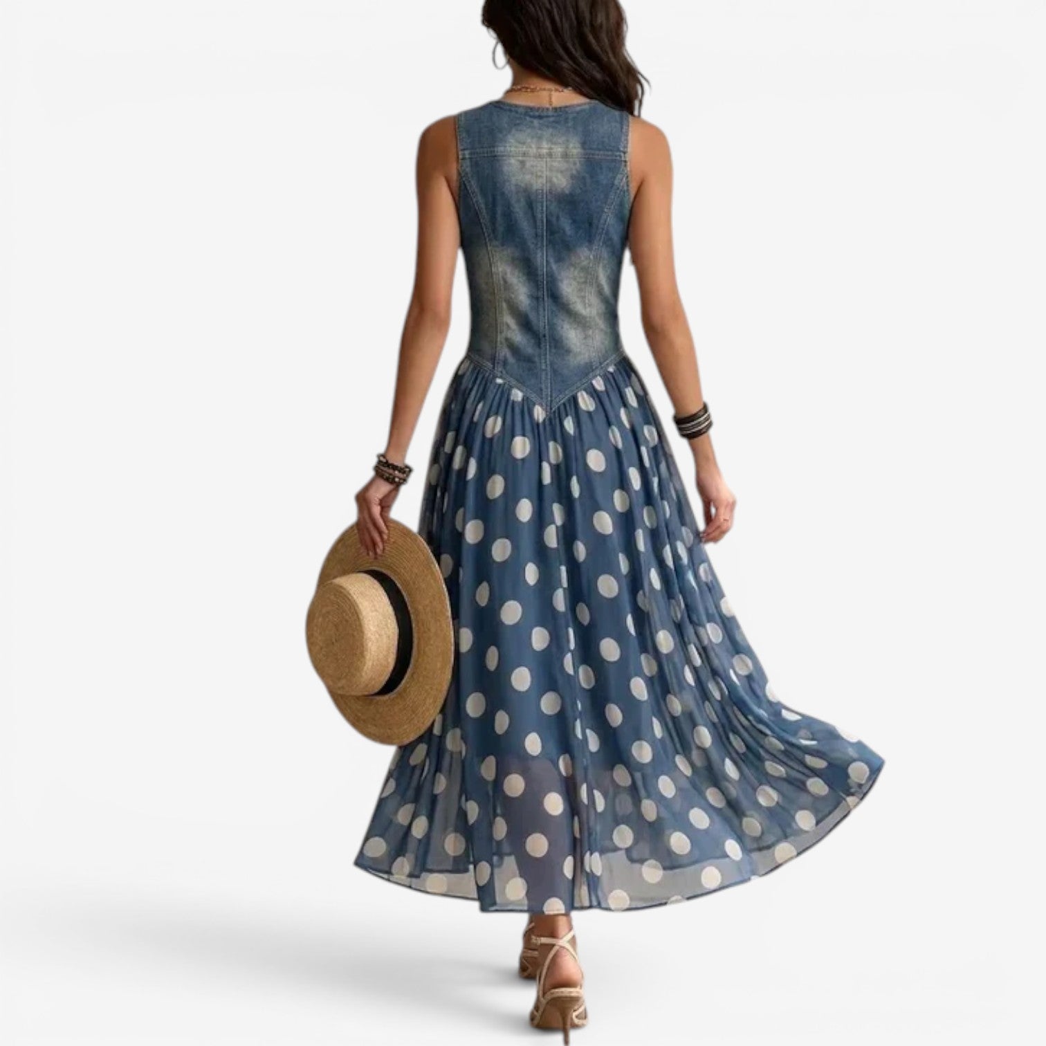 Jeya™ Combined midi dress