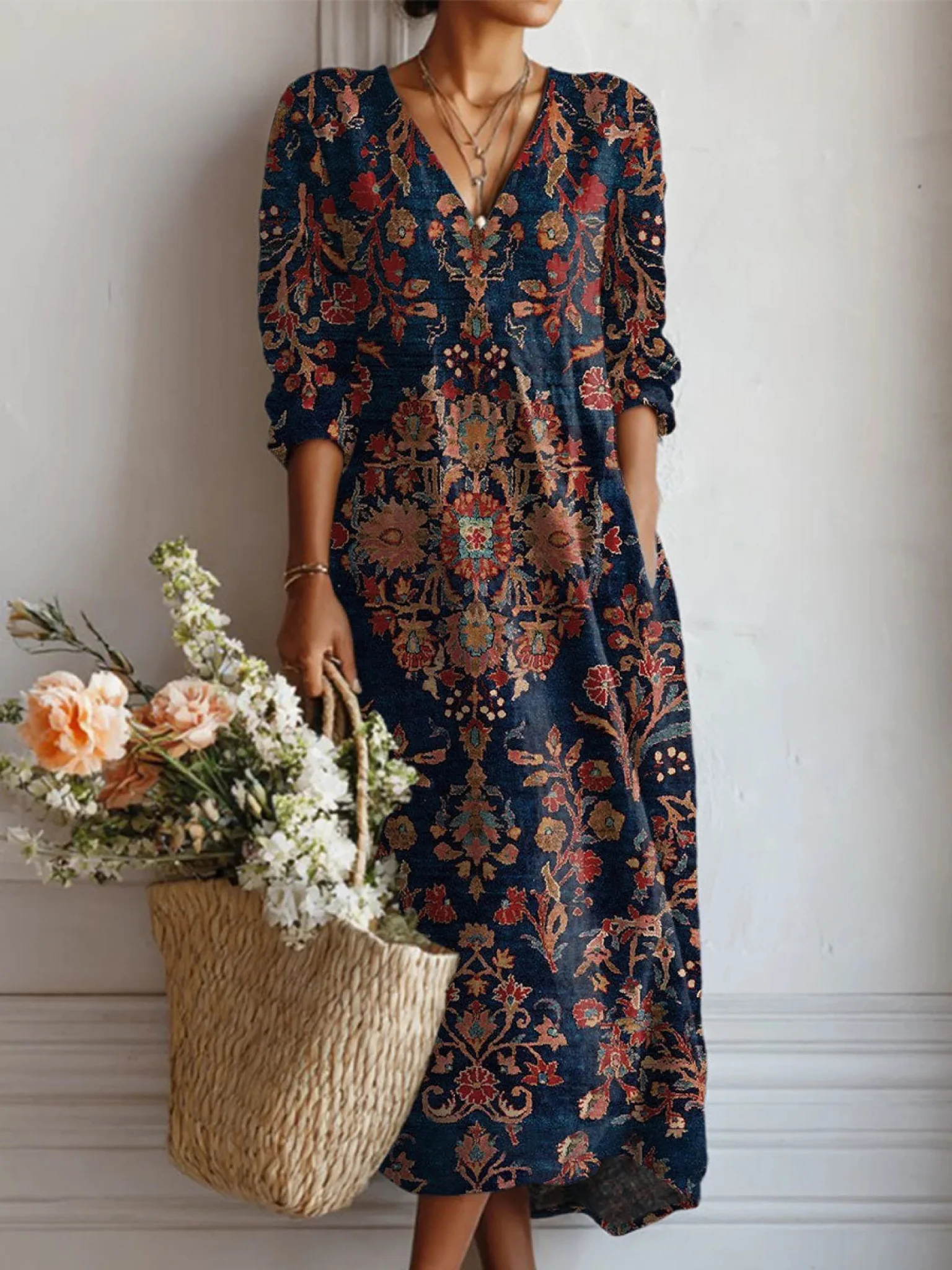Aviella™ Long boho style dress