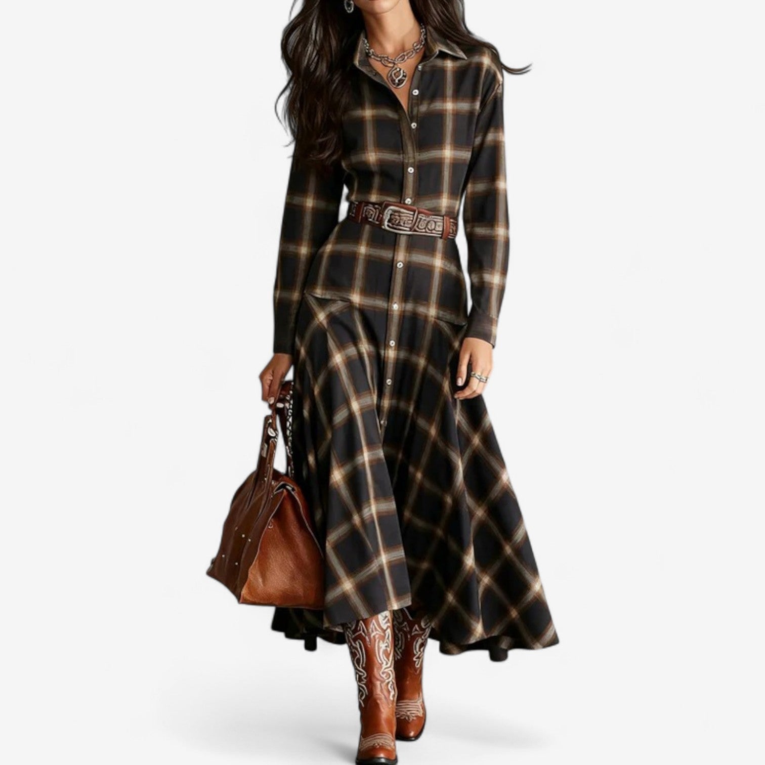 Natalie™ Checkered Dress