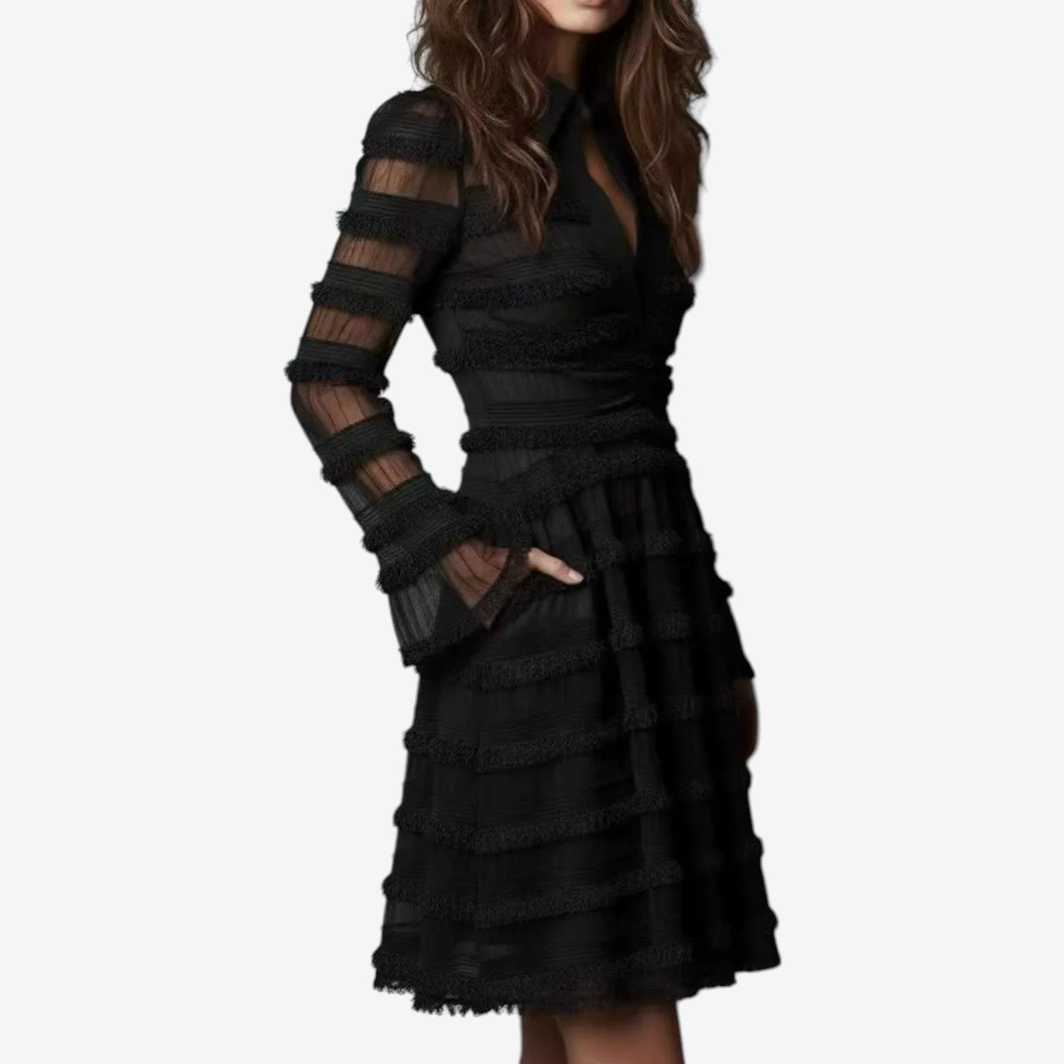 Hazel™ Elegant Ruffle Dress