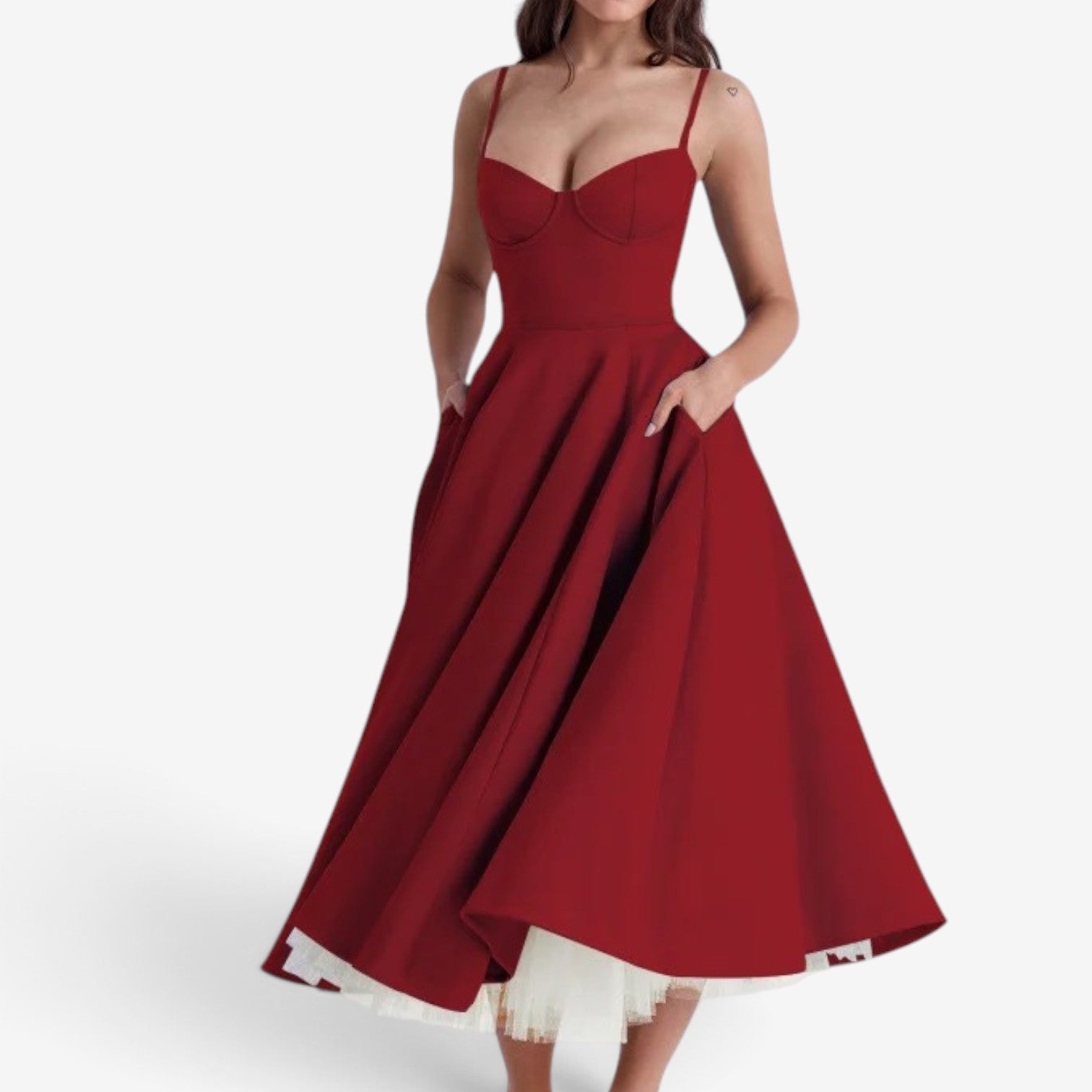 Lalaine™ Midi dress with straps