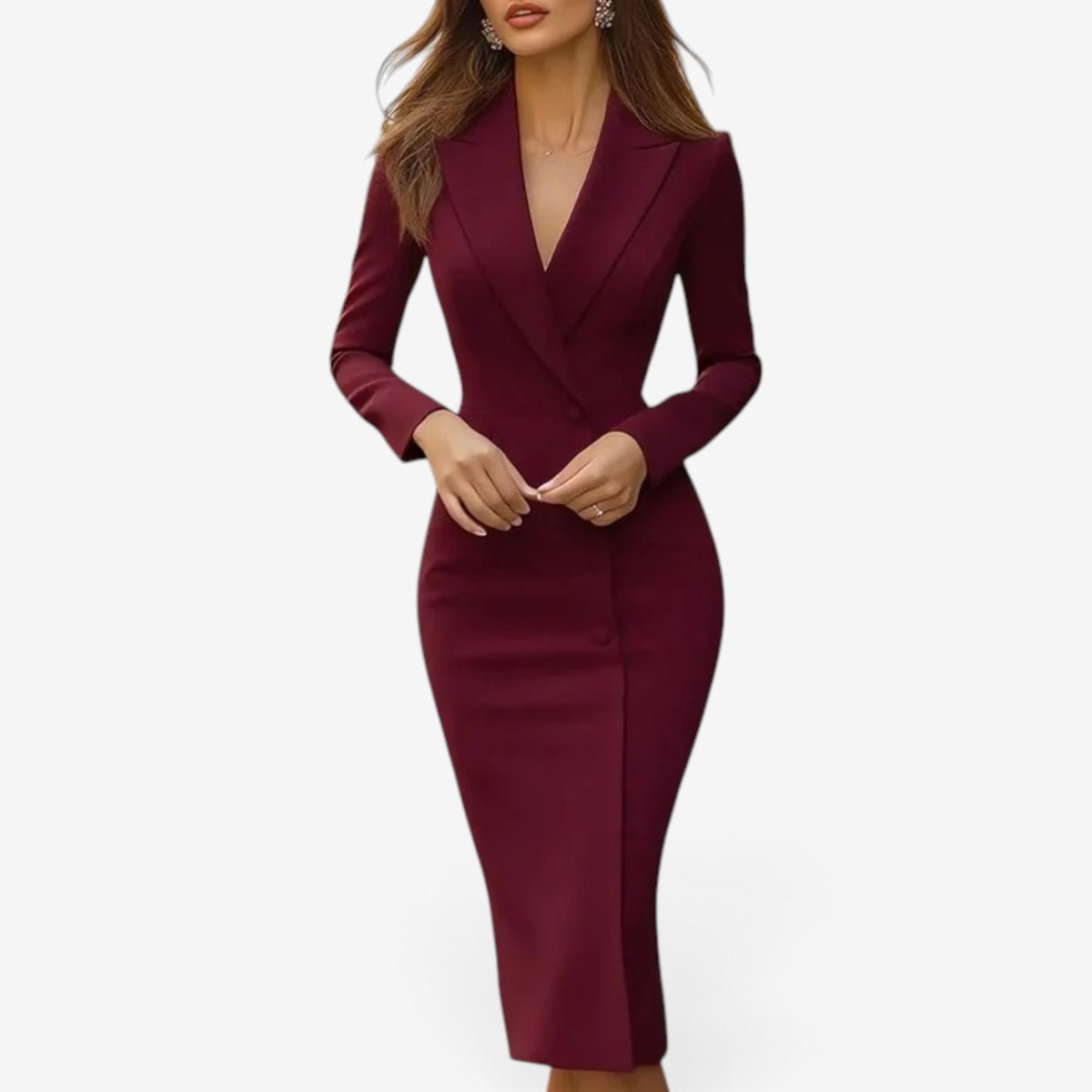 Adelina™ Tailored blazer midi dress