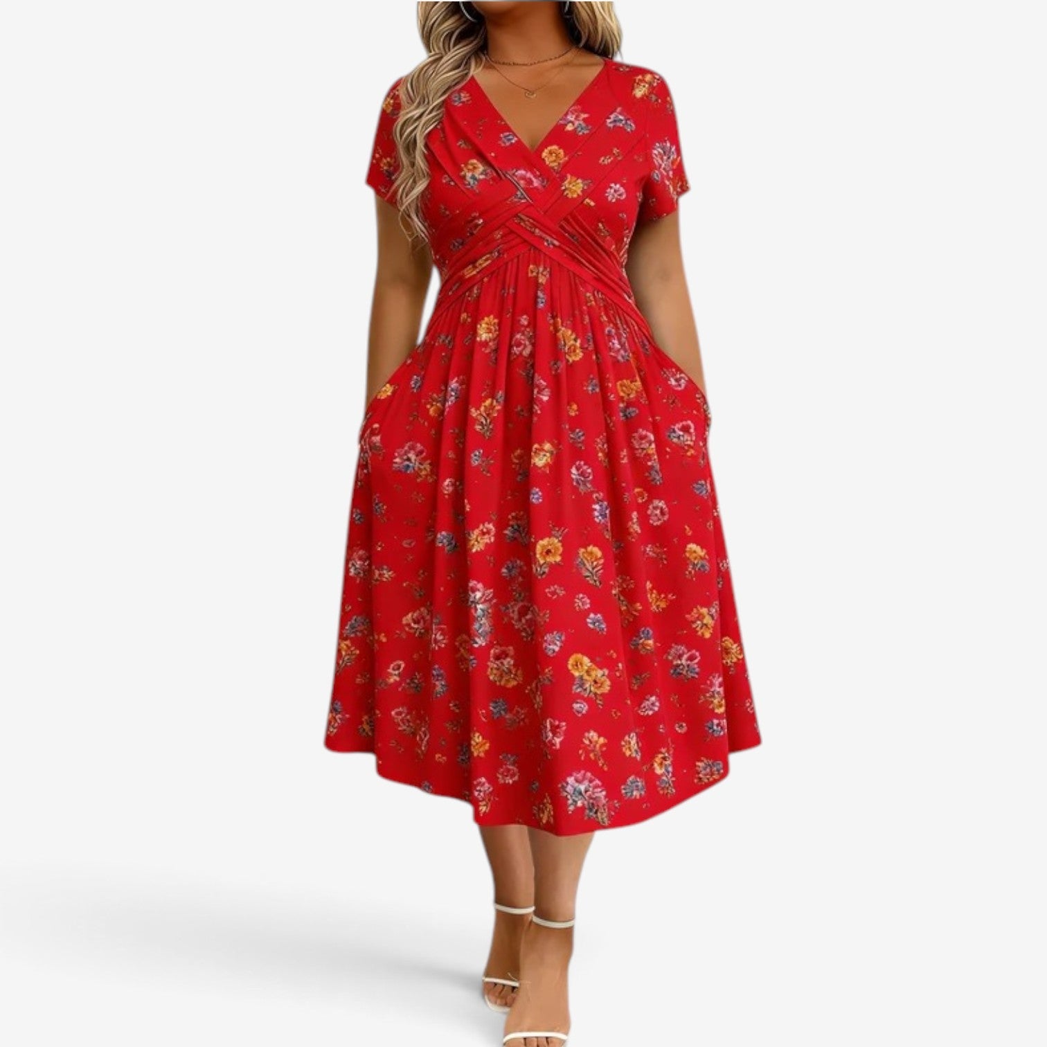Aura™ Midi dress with sleeves