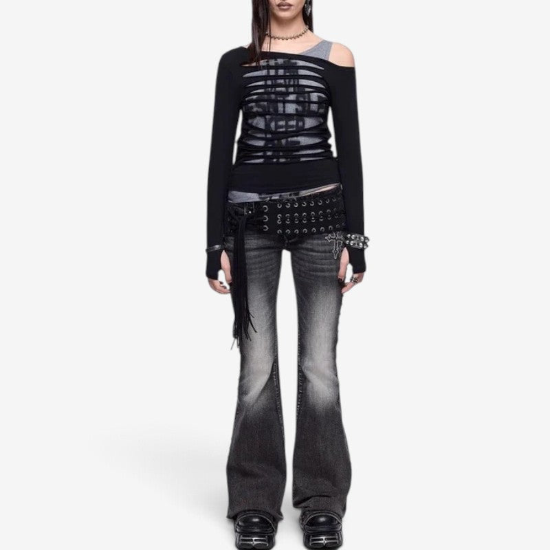 Antonette™ Angel wing flare jeans