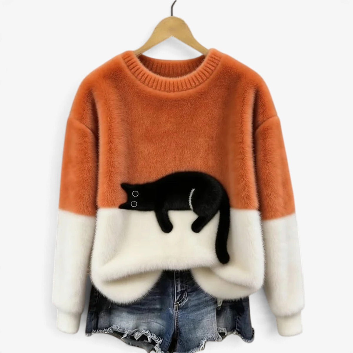 Pippa™ Plush Sleeping Cat Sweater