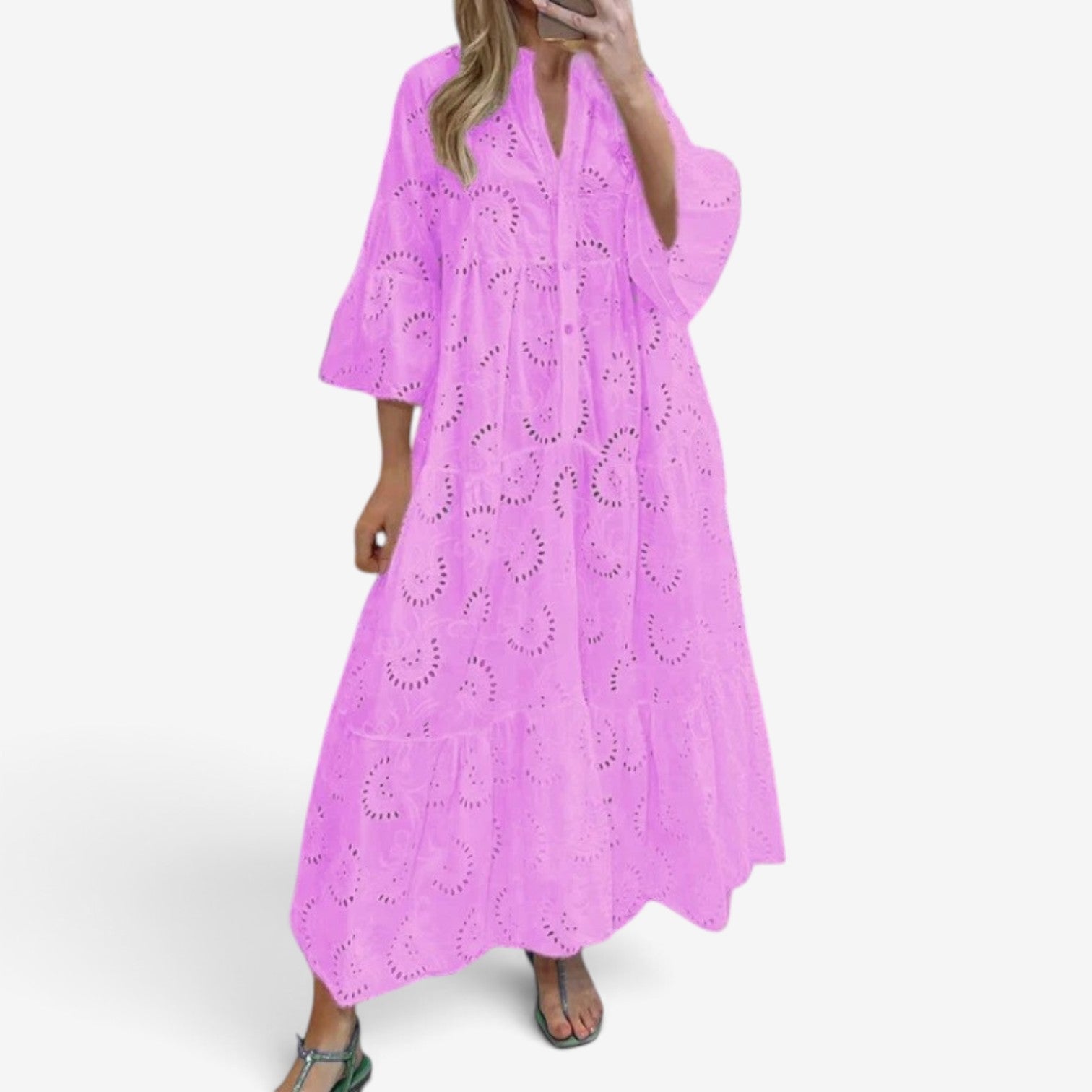 Vianne™ Eyelet lace maxi dress
