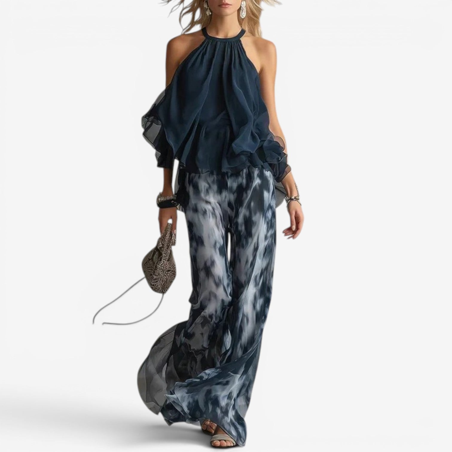 Marianne™ Complete pantsuit with ruffles