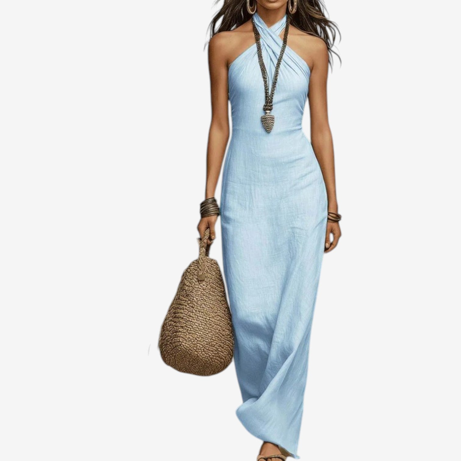 Cathleen™ Dress with crossover neckline