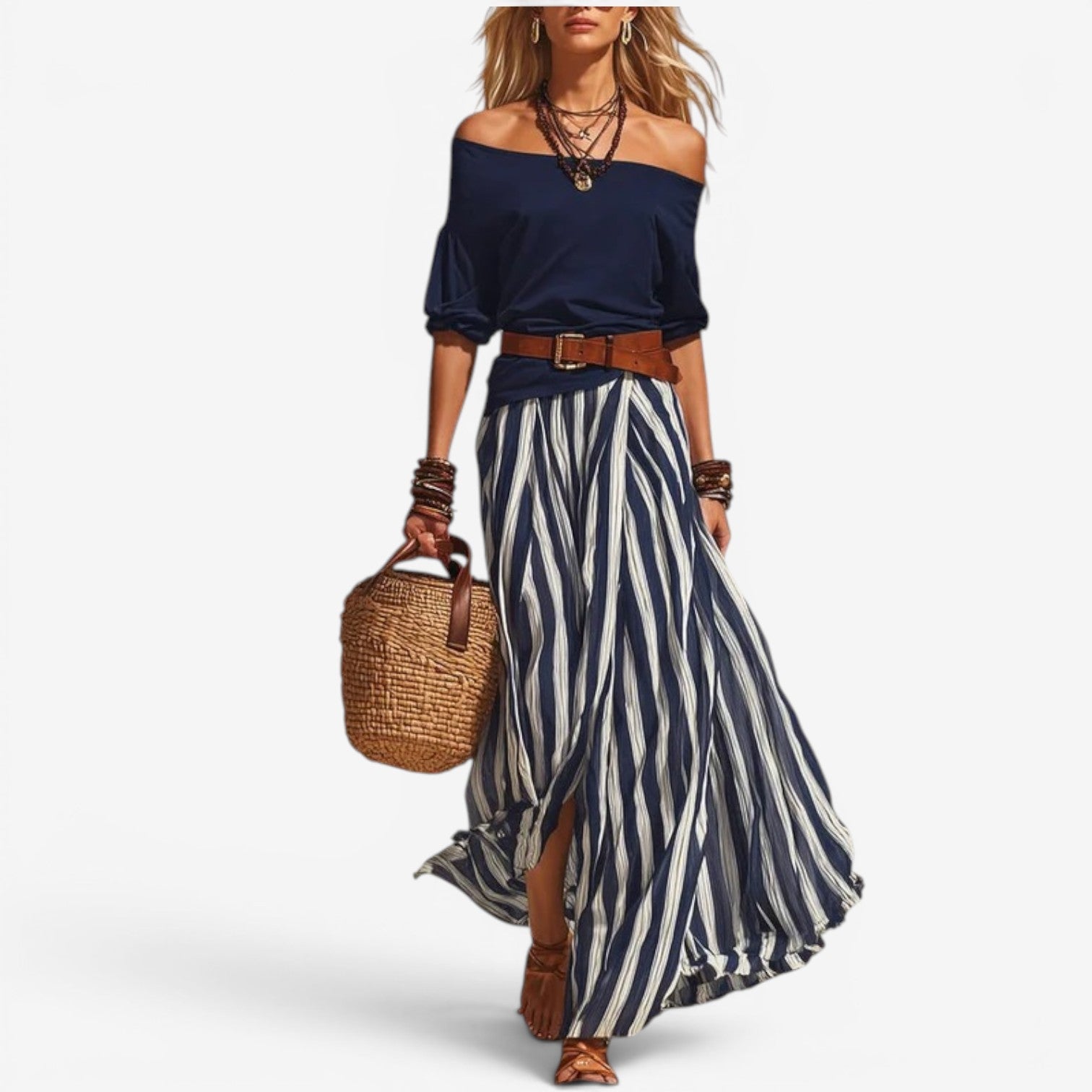 Cindy™ Striped skirt and top set