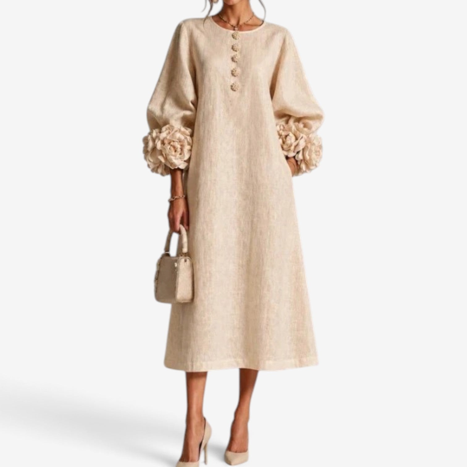Viella™ Textured midi dress