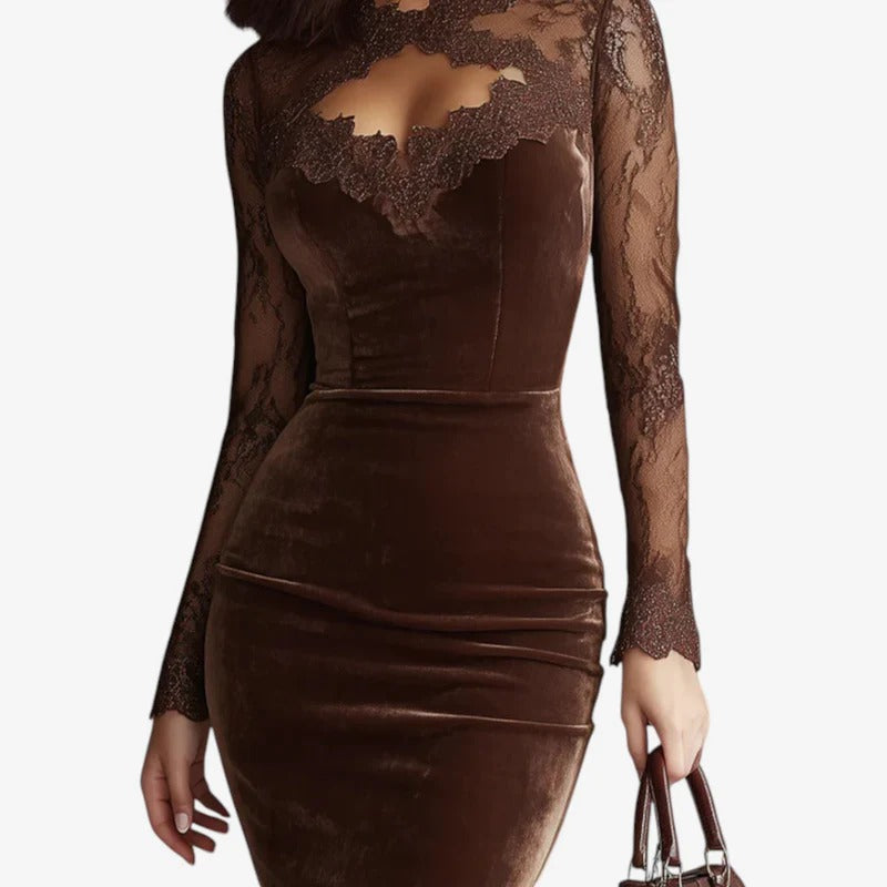 Scaroni™ Velvet midi dress