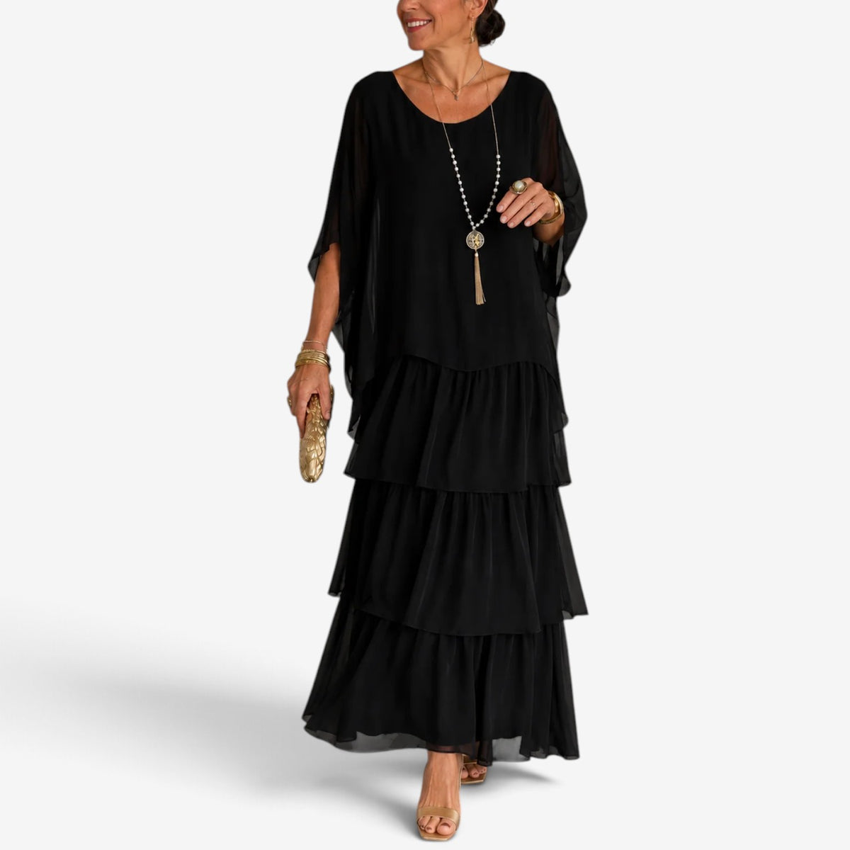 Alessia™ Elegant Layered Chiffon Dress
