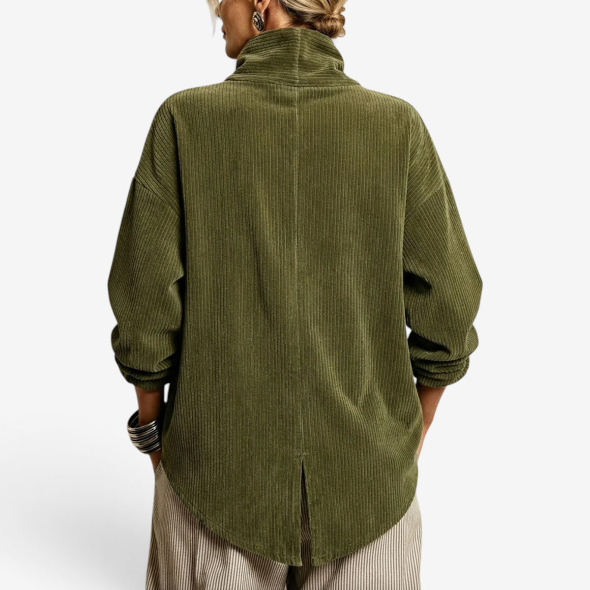 Simone™ Ribbed Asymmetric Button Jacket