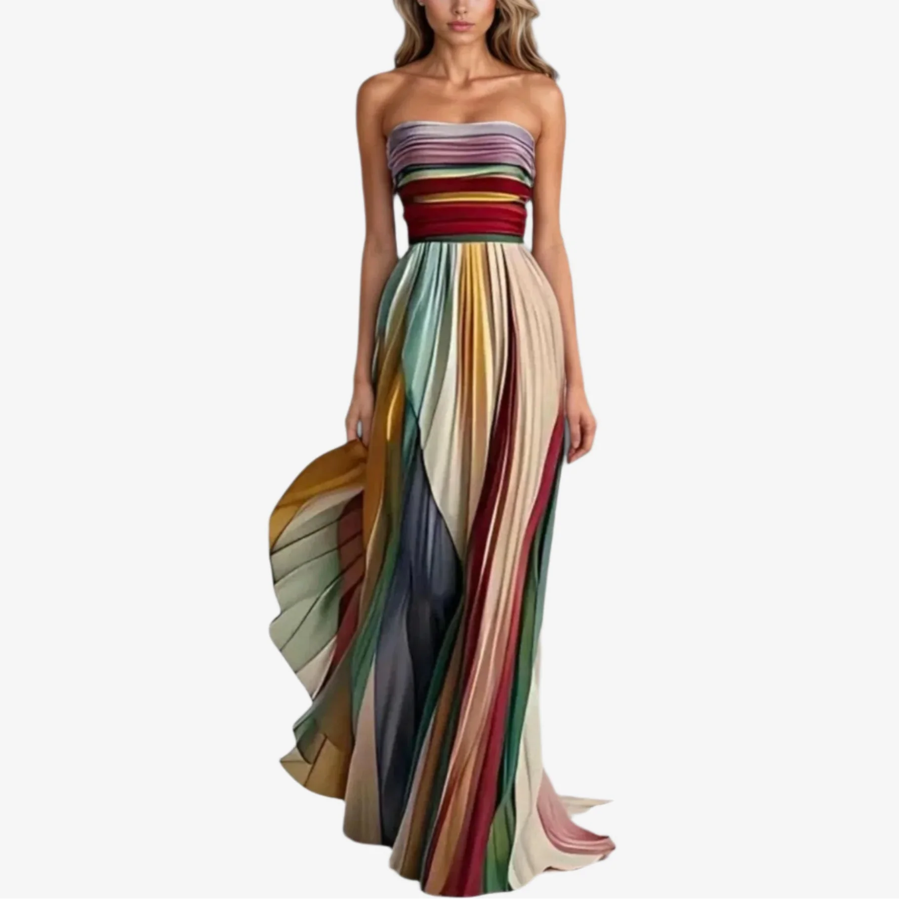 Alva™ Maxi Pleated Rainbow