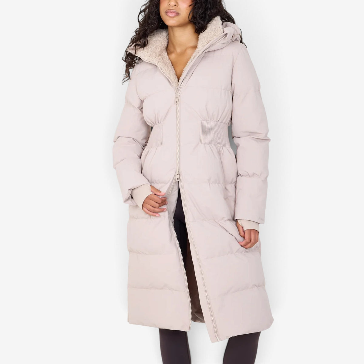 Lucia™ Smocked Waist Puffer Jacket