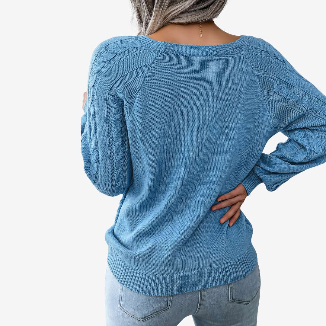 Meli™ Decorative Button Sweater